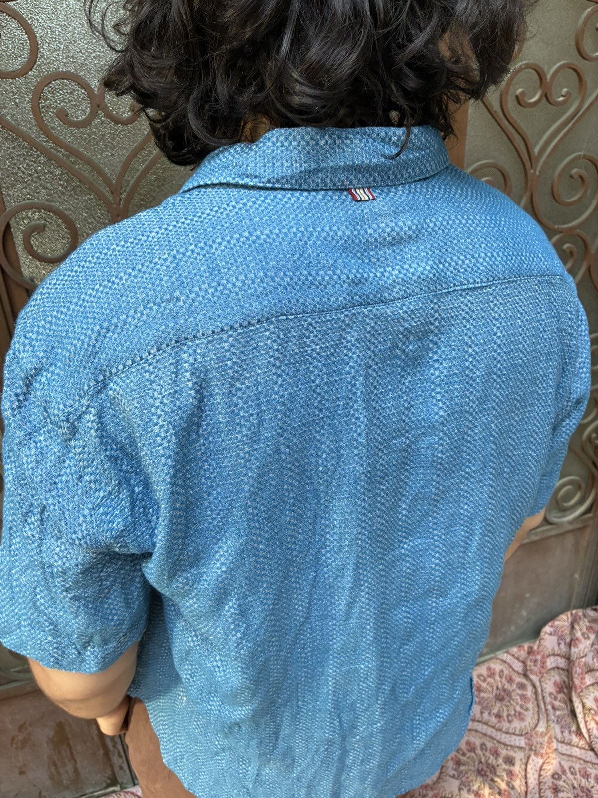 Kardo KARDO HAND WOVEN TEXTURED FABRIC HANDMADE SS SUMMER SHIRT Size US L / EU 52-54 / 3 - 9 Thumbnail