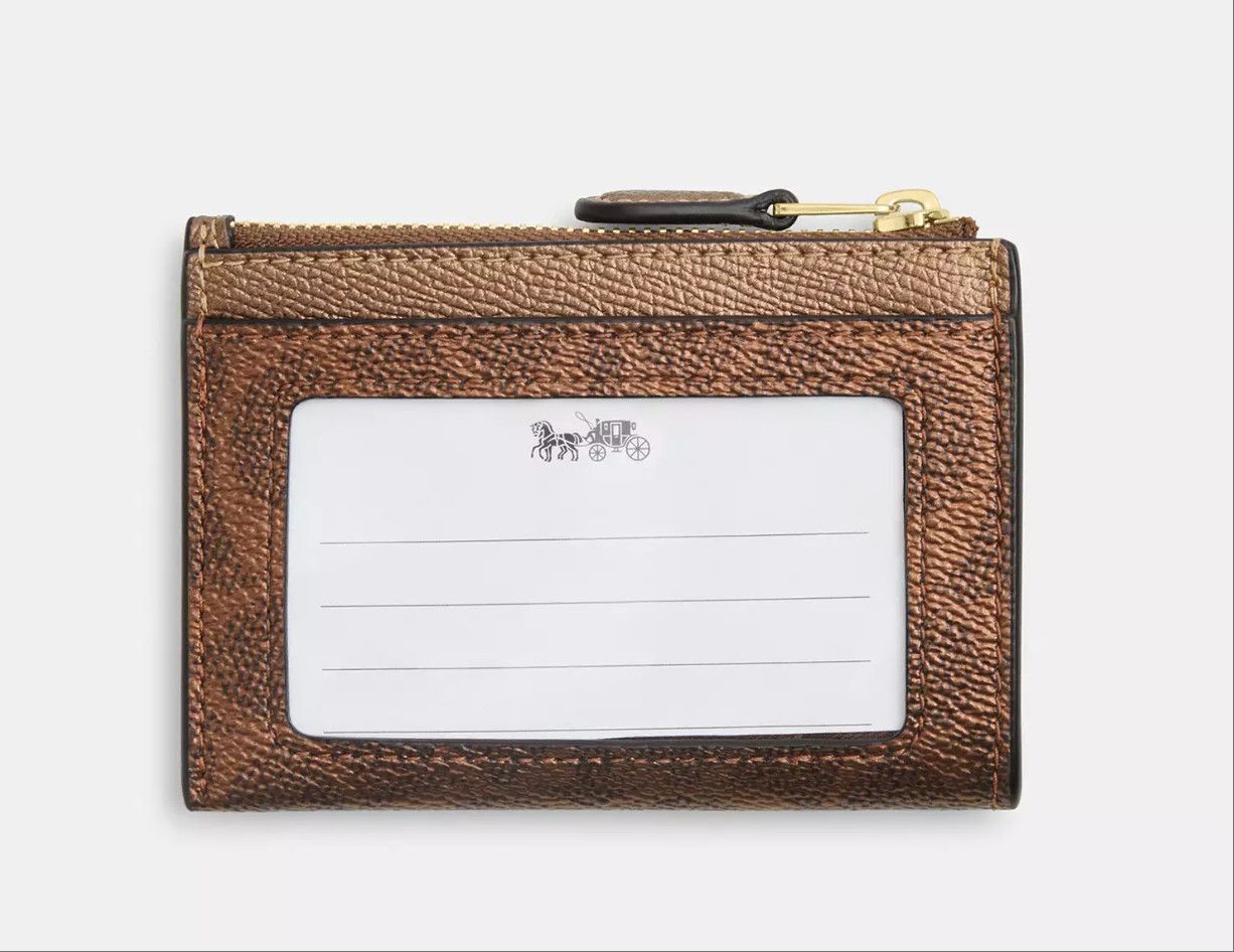 Coach Mini Skinny Id Case In Signature Canvas CCS50 Size ONE SIZE - 5 Thumbnail