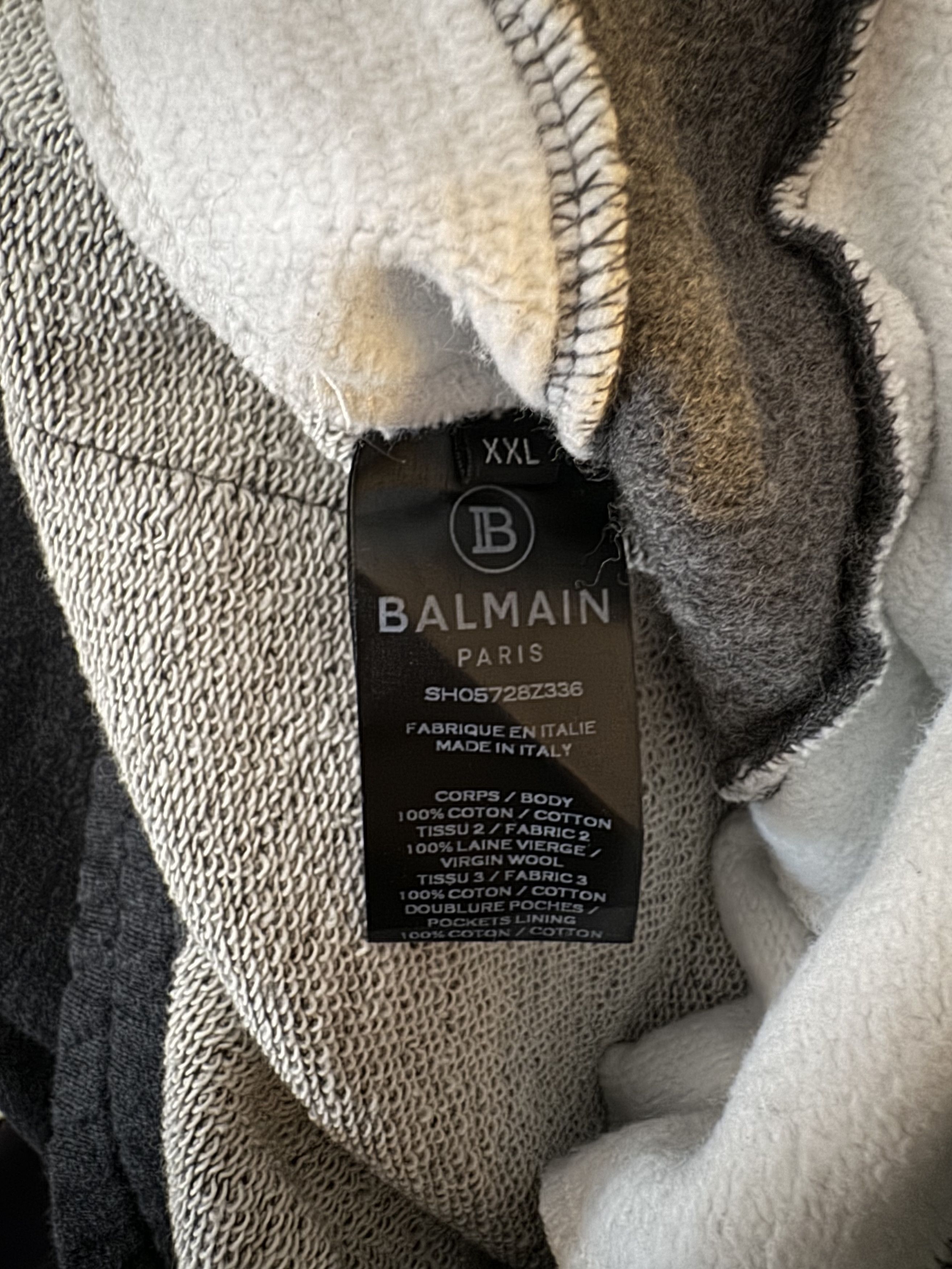 Balmain Balmain Logo Pocket Ribbed Gray Sweatpants Size XXL Size US 36 / EU 52 - 7 Thumbnail