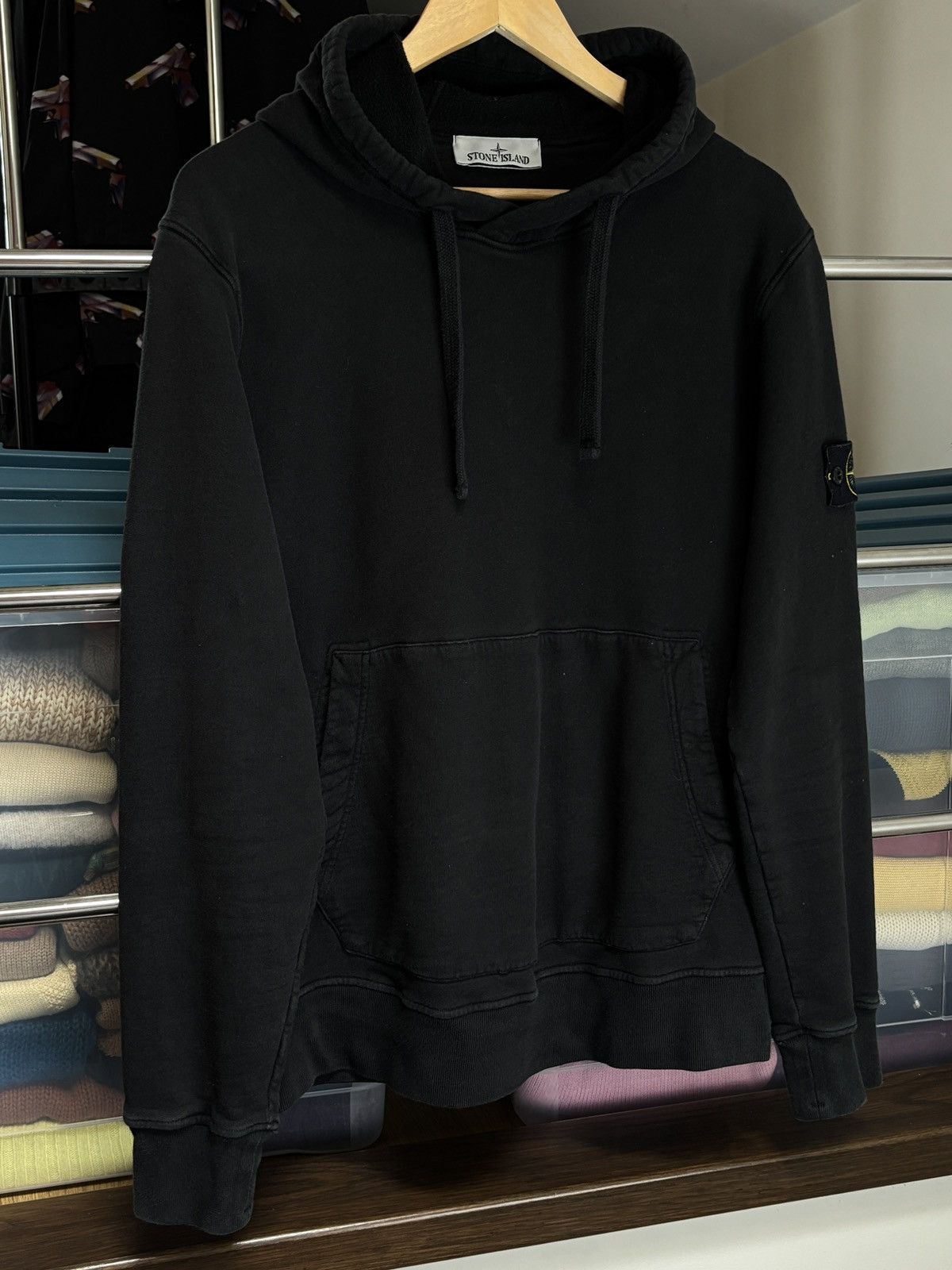 Massimo Osti × Stone Island Stone Island Black Hoodie Streetwear Badge Size US L / EU 52-54 / 3 - 2 Thumbnail