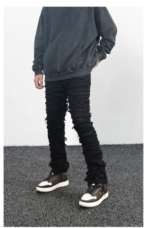 VIBE grunge stack damaged ripped jeans Size US 33 - 2 Thumbnail