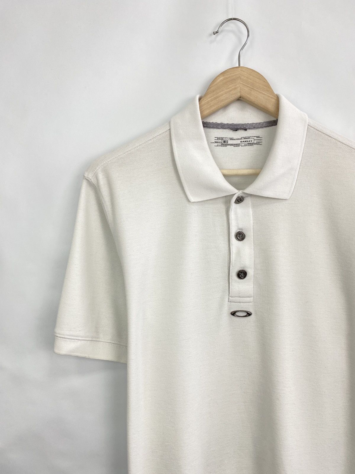 Oakley 🇺🇸 Vintage 90s Oakley Metal Logo Polo T-Shirt Rare Retro Y2K Size US M / EU 48-50 / 2 - 2 Thumbnail
