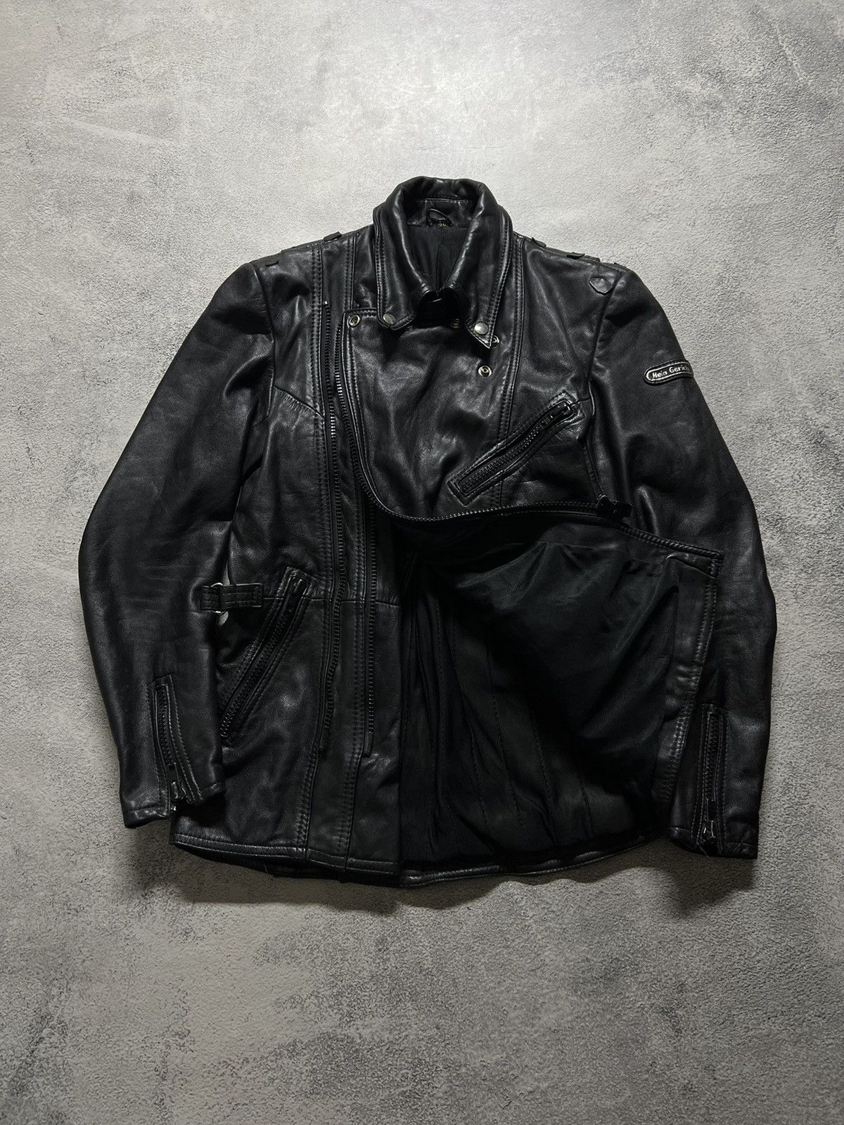 Hein Gericke Vintage Heine Gericke Leather Assymetric Biker Racing Jacket Size US M / EU 48-50 / 2 - 4 Thumbnail