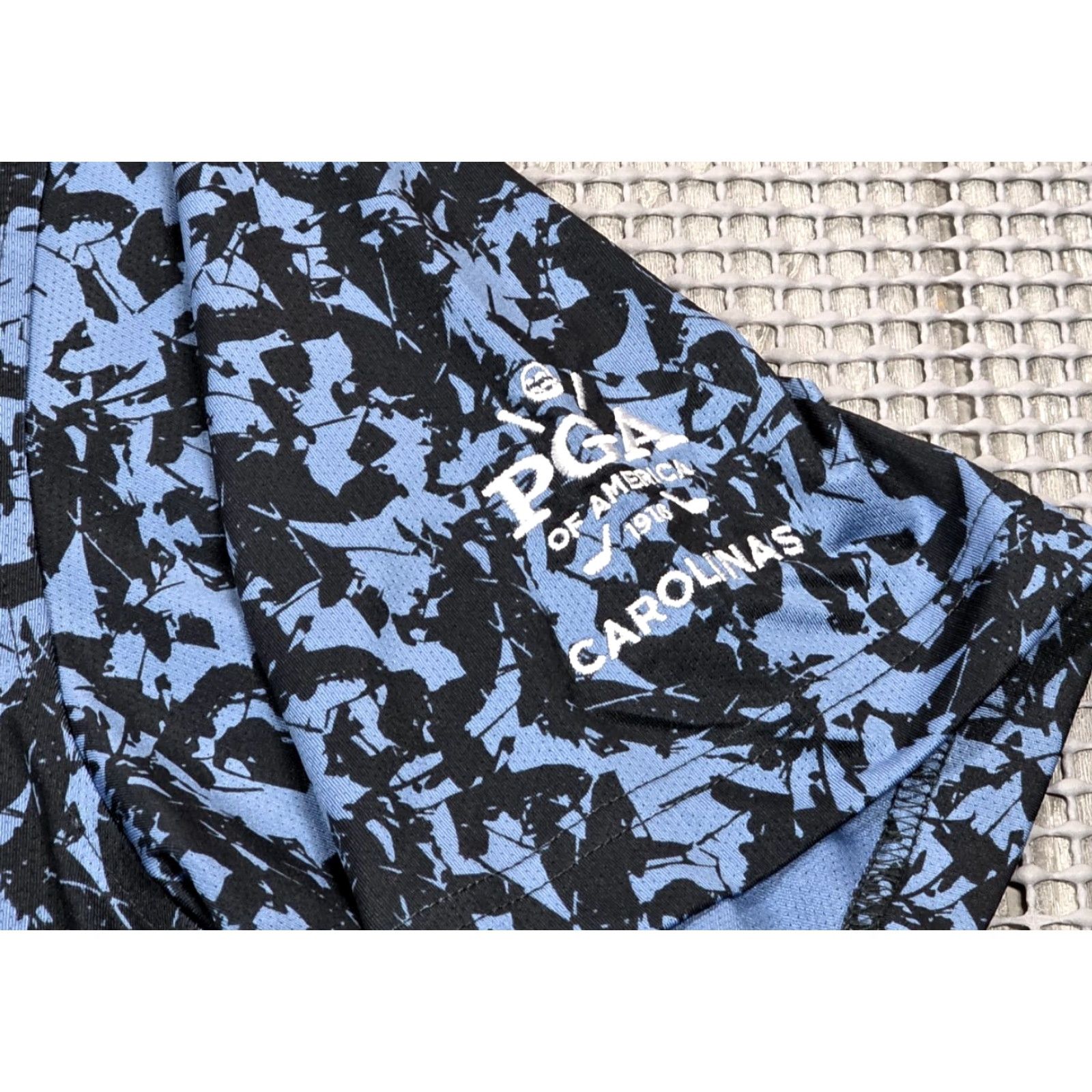 Vintage Dunning Polo Shirt Mens M Blue Camo Golf Performance Short Sleeve PGA Carolinas Shirt Size US M / EU 48-50 / 2 - 7 Thumbnail