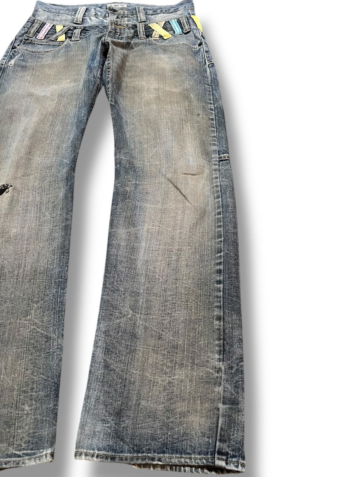 Hysteric Glamour Vintage Double Focus Double Waist Grunge Mudwash Denim Size US 31 - 4 Thumbnail