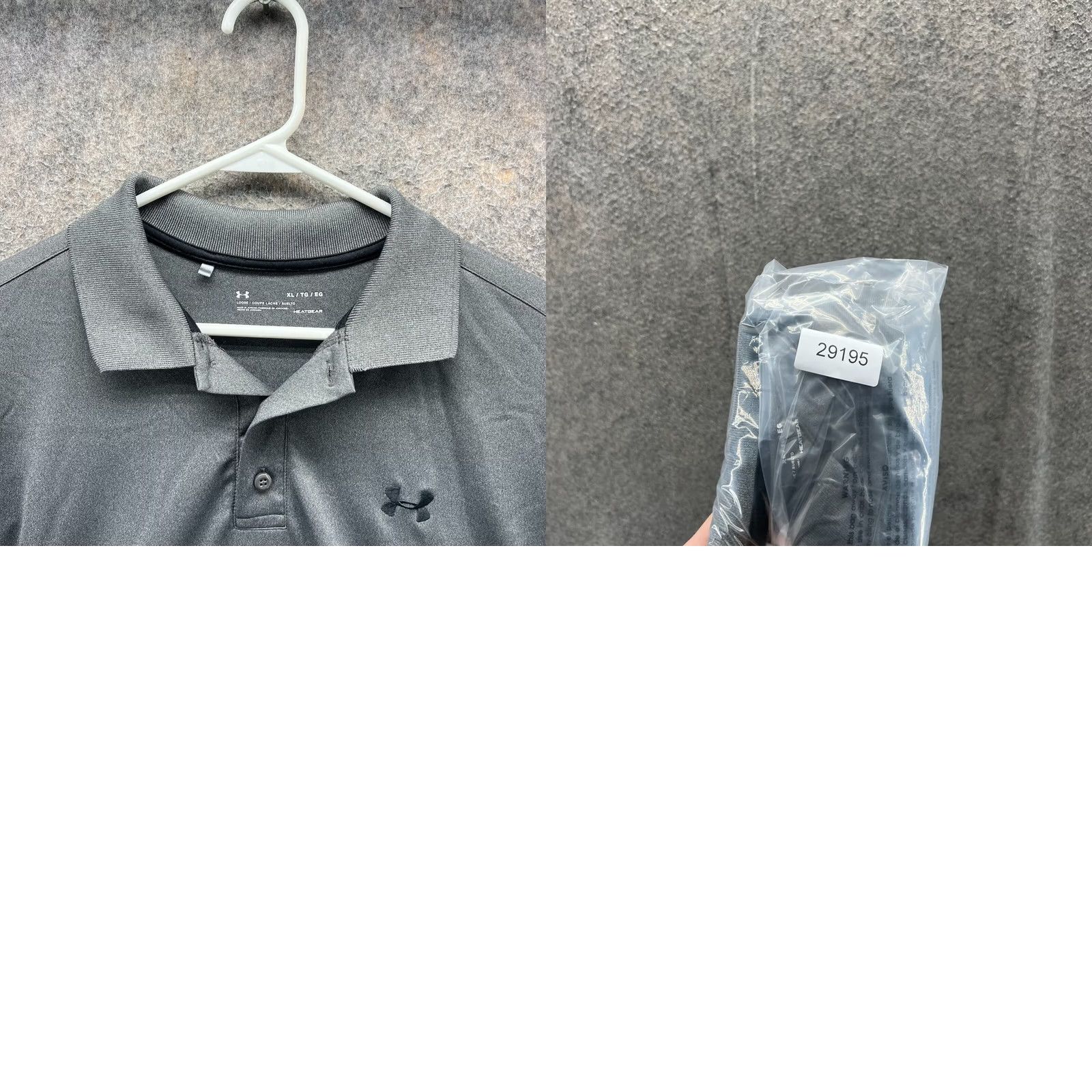 Under Armour Under Armour Polo Shirt Mens XL Heather Gray HeatGear Golf Short Sleeve Collared Button Logo Size US XL / EU 56 / 4 - 8 Thumbnail