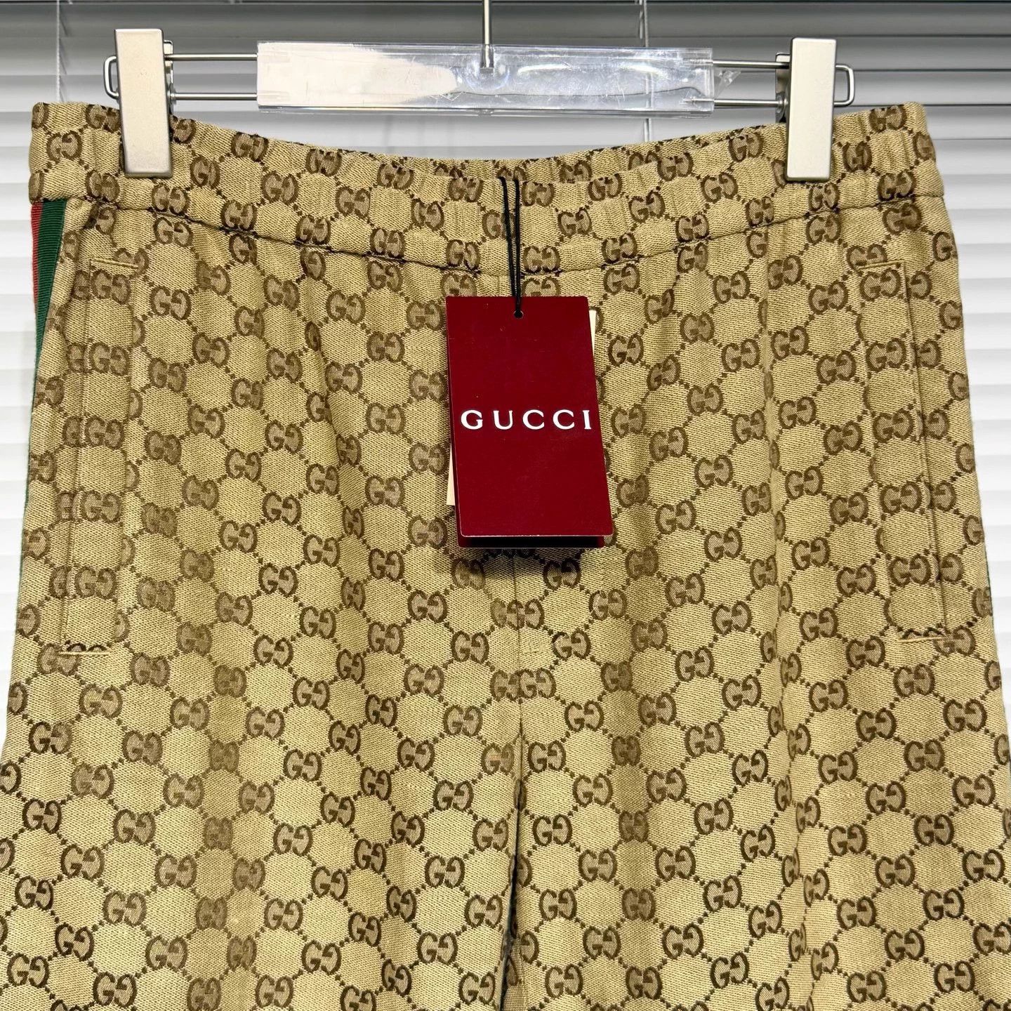 Gucci GUCCI GG Jacquard Linen Blend Trousers Brown 48 Size US 32 / EU 48 - 3 Thumbnail