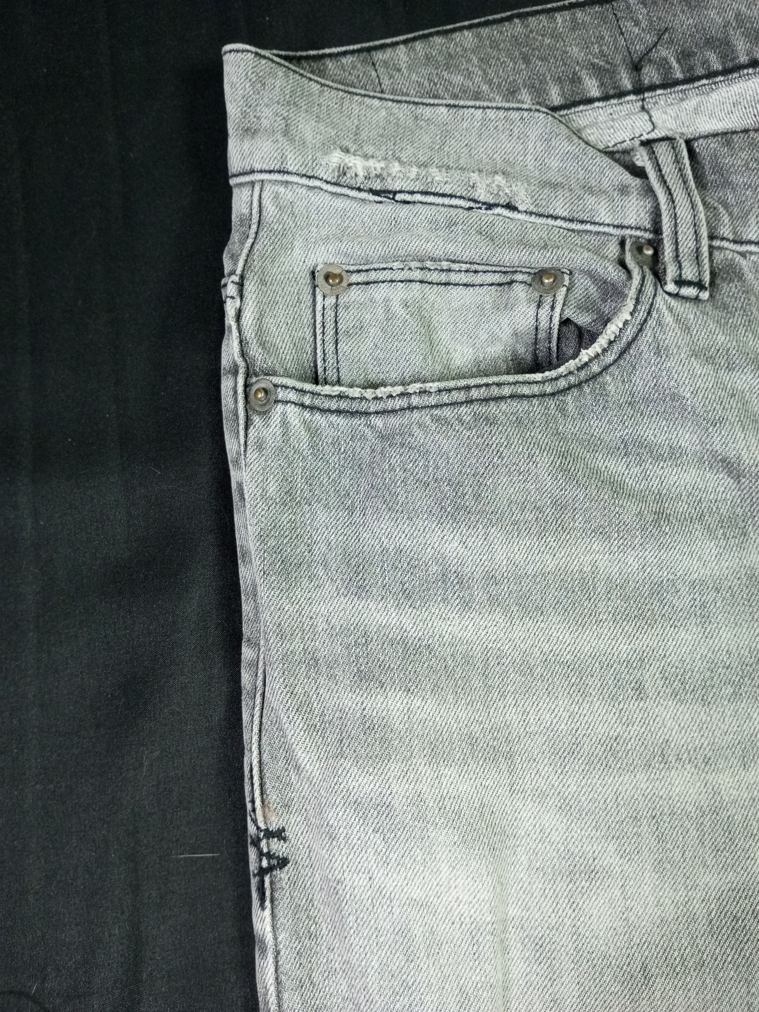 Ksubi Ksubi Grey Denim Distressed Jeans Size US 30 / EU 46 - 5 Thumbnail