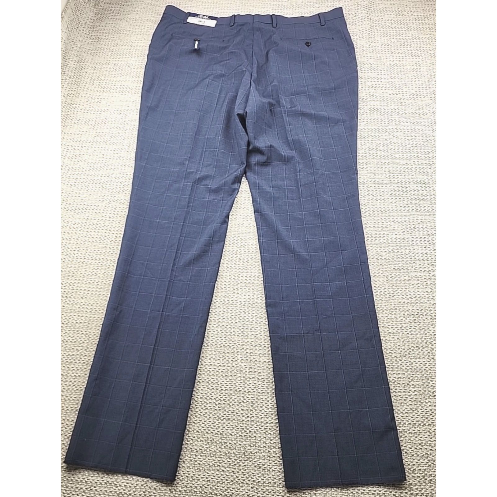 Ralph Lauren Ralph Lauren Eddie Comfort Flex Pants Mens 46W Big & Tall Suit Pants Classic Flat Front Blue Wool Polyester Trousers 48 Type: Big & Tall Mens Size 48R - 2 Thumbnail