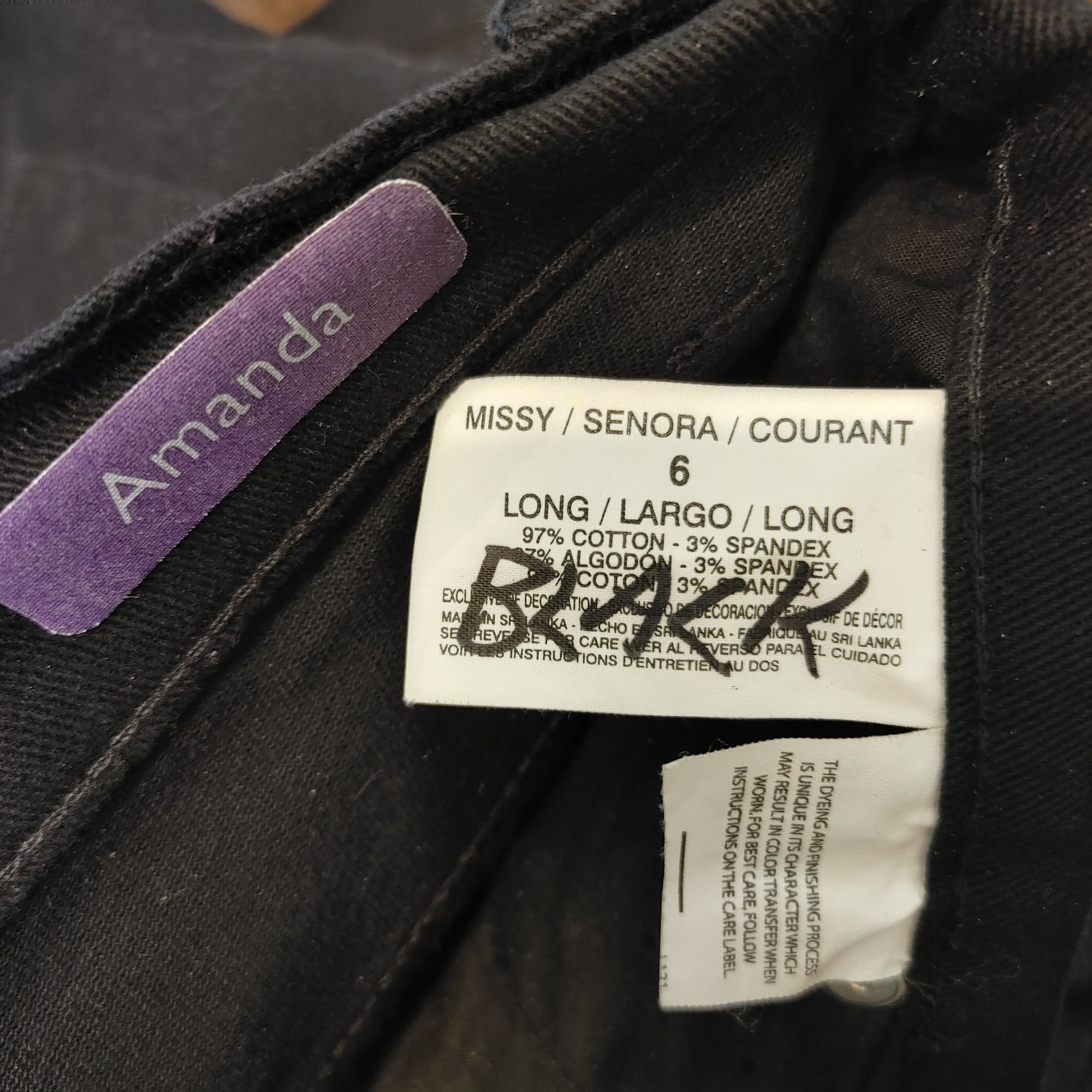 Gloria Vanderbilt Gloria Vanderbilt Amanda Women's Black Denim Straight Leg Je Size 28" / US 6 / IT 42 - 3 Thumbnail