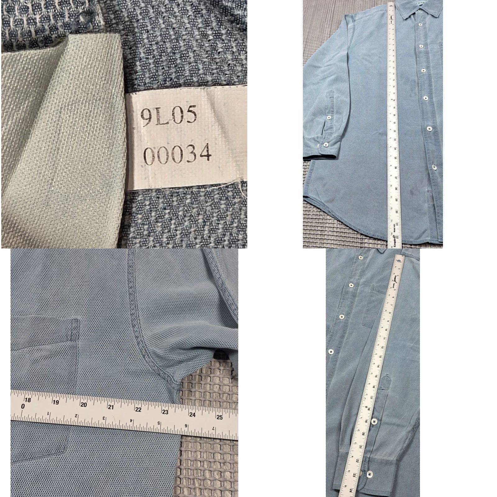 Orvis Orvis Shirt Men M Woven Silk Cotton Blend Blue Button Up Long Sleeve Size US M / EU 48-50 / 2 - 8 Thumbnail
