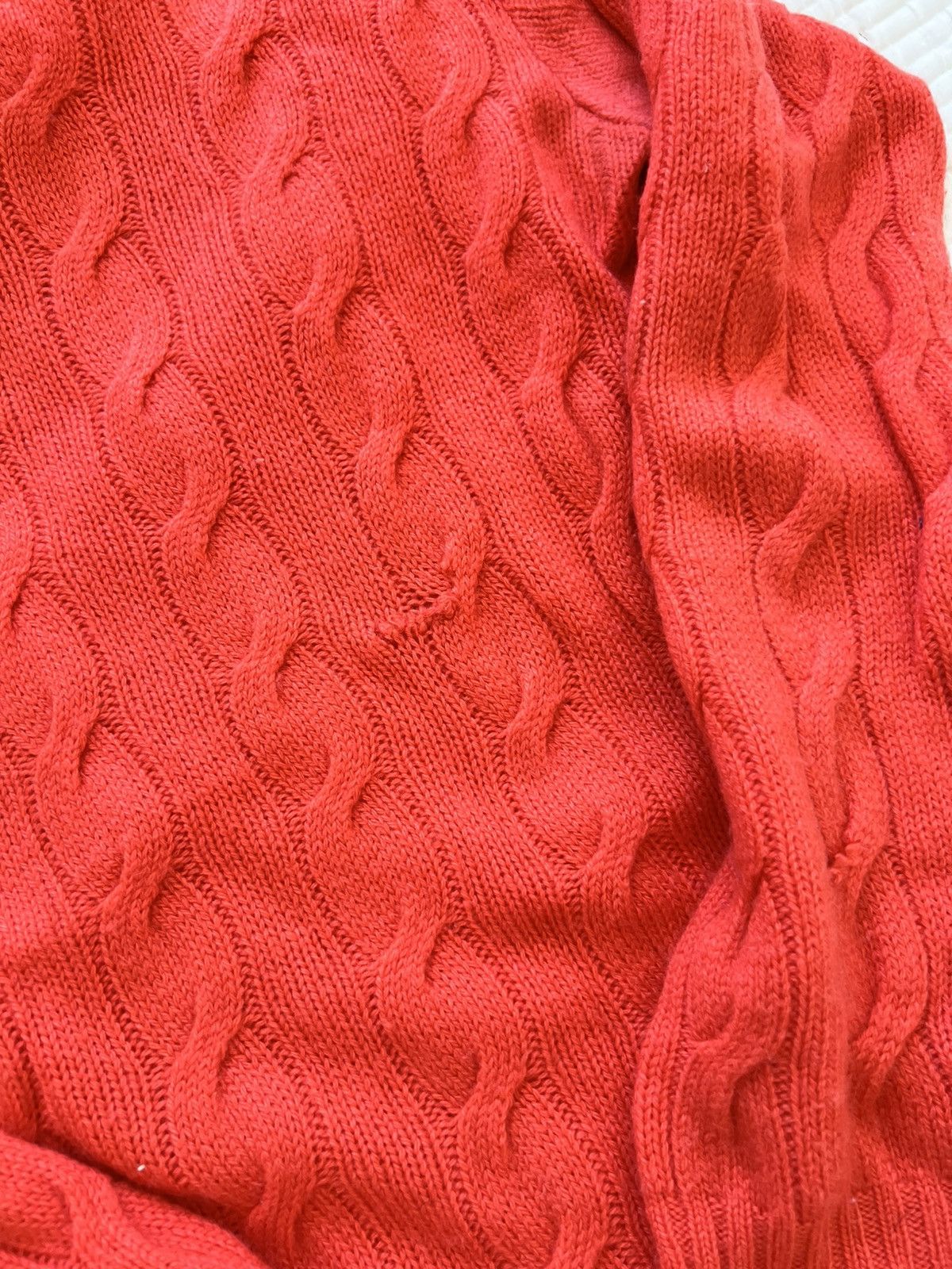 Ralph Lauren Purple Label 1095USD TIMELESS Coral Cable-Knit Cashmere Sweater Size US L / EU 52-54 / 3 - 6 Thumbnail