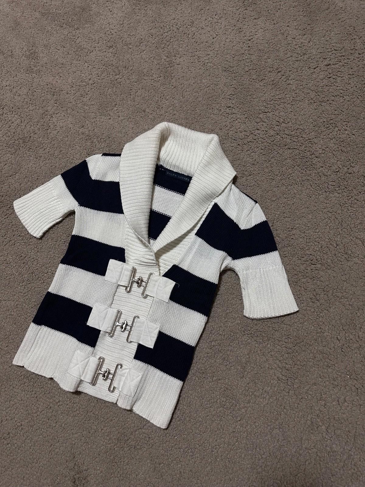 Lauren Ralph Lauren Ralph Lauren Stripped Mock Neck Knit Sweater Vintage Sz S Size S / US 4 / IT 40 - 4 Thumbnail