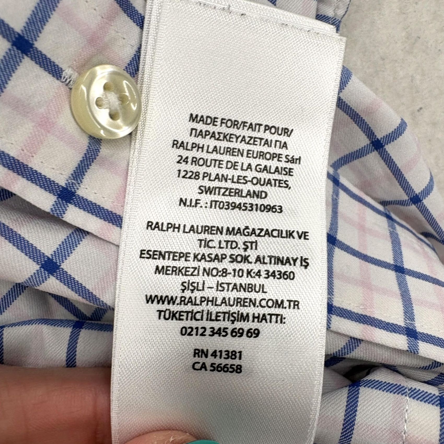 Polo Ralph Lauren Polo Ralph Lauren Shirt Mens Large White Check Short Sleeve Performance Stretch Button-Up Classic Fit Size US L / EU 52-54 / 3 - 7 Thumbnail