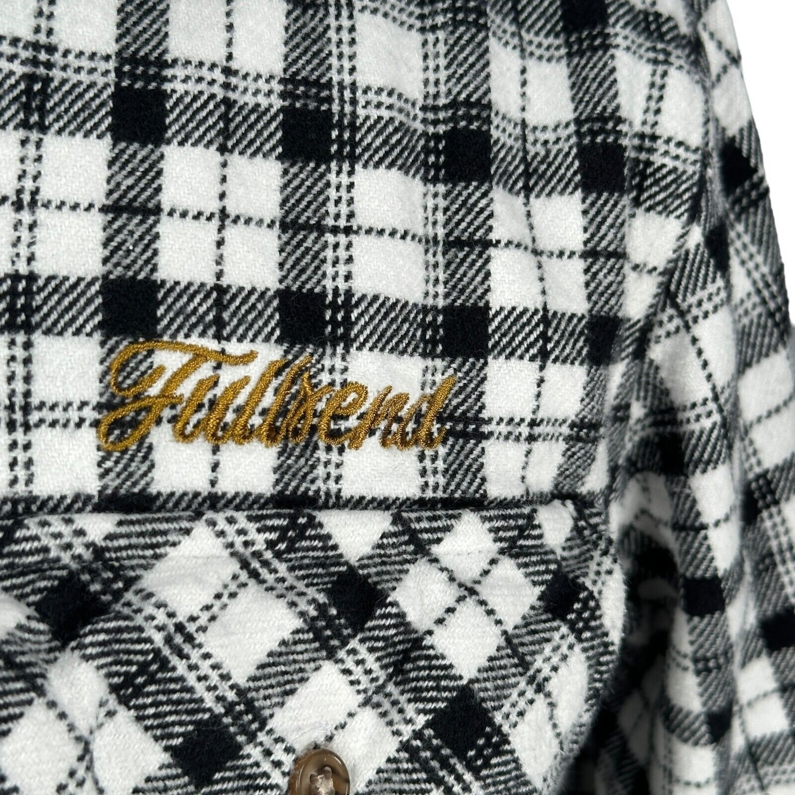 Full Send Full Send Nelk Boys Flannel Shirt Mens M White Black Plaid Size US M / EU 48-50 / 2 - 3 Thumbnail