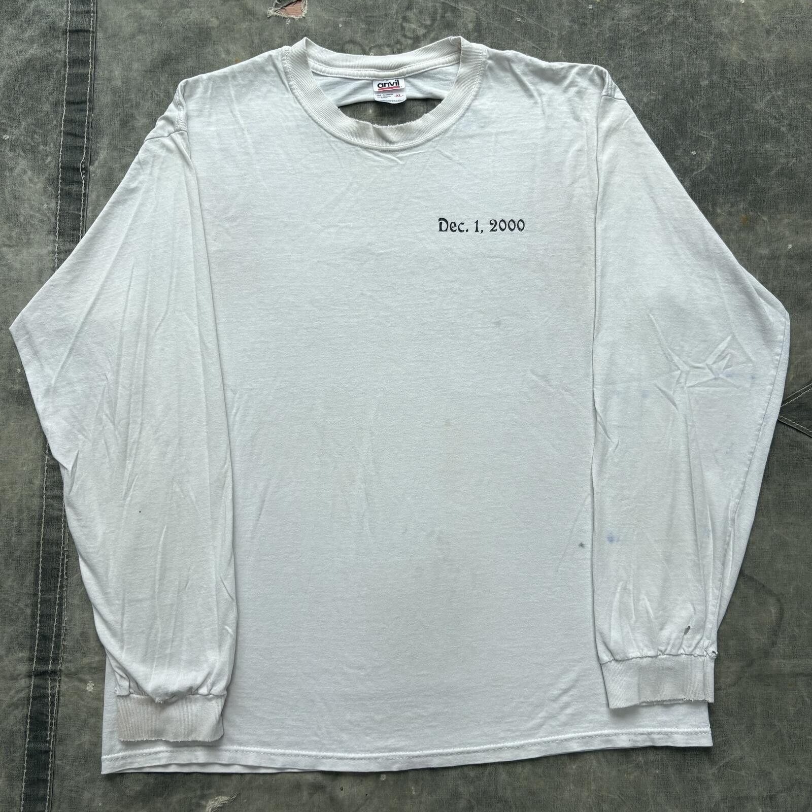 Anvil Vintage Y2K Distressed White Water Tavern Bar 100 Bill Shirt Size US XL / EU 56 / 4 - 2 Thumbnail
