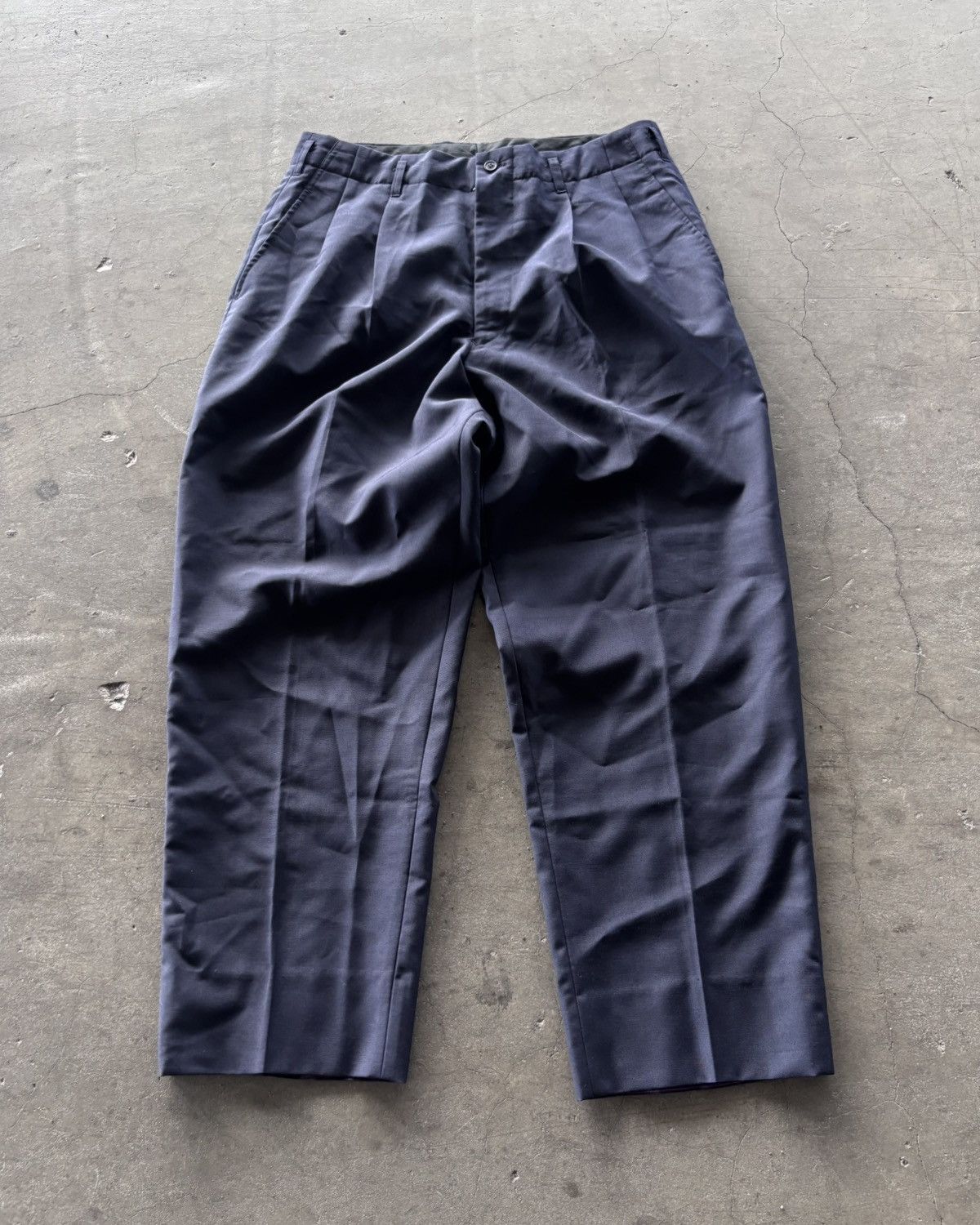 Yohji Yamamoto Yohji Yamamoto Navy Work Pants Size US 33 - 1 Thumbnail