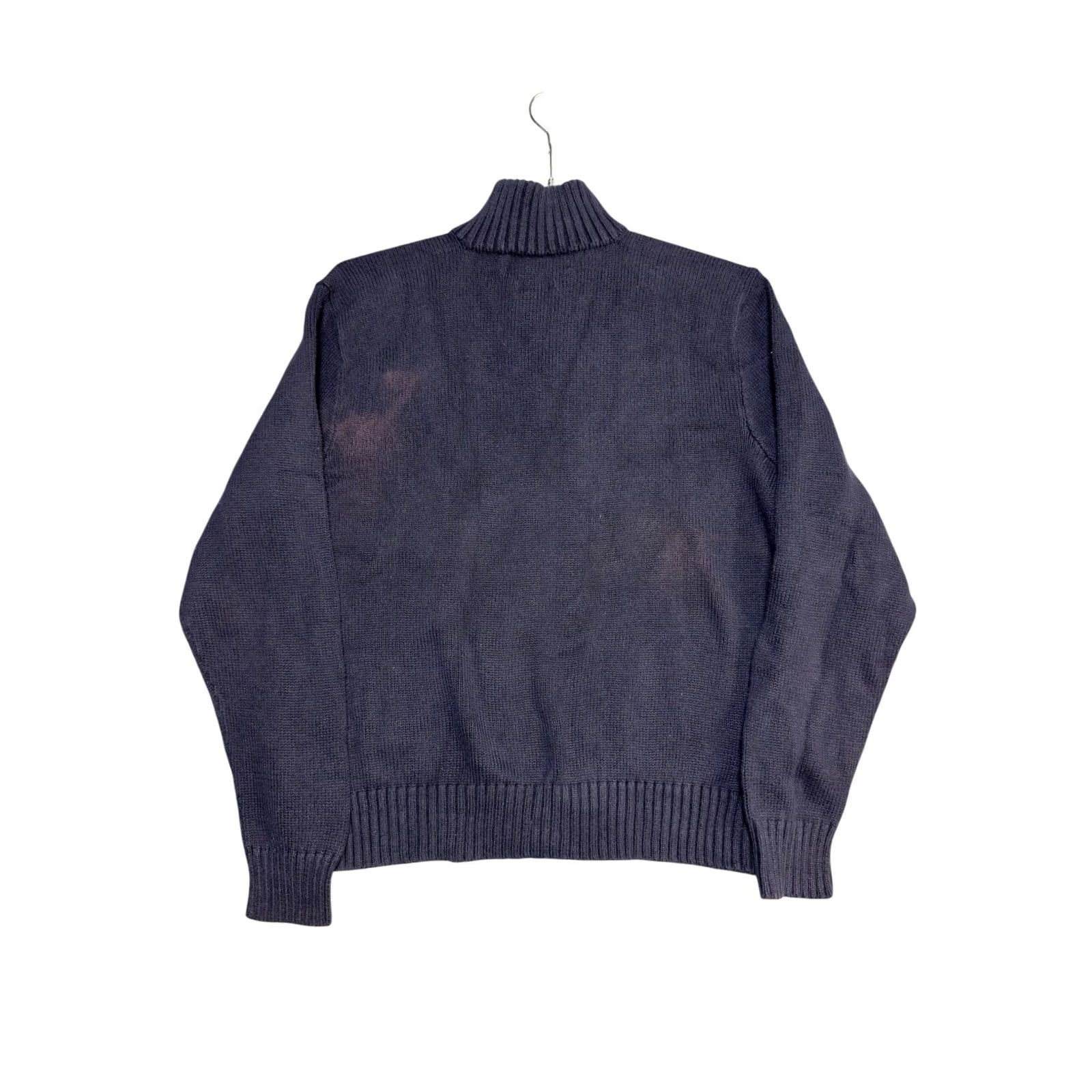 Polo Ralph Lauren Polo Ralph Lauren Sweater Shirt 1/4 Zip Long Sleeve Mock Neck XL Faded Navy Blue Mens Size US XL / EU 56 / 4 - 2 Thumbnail