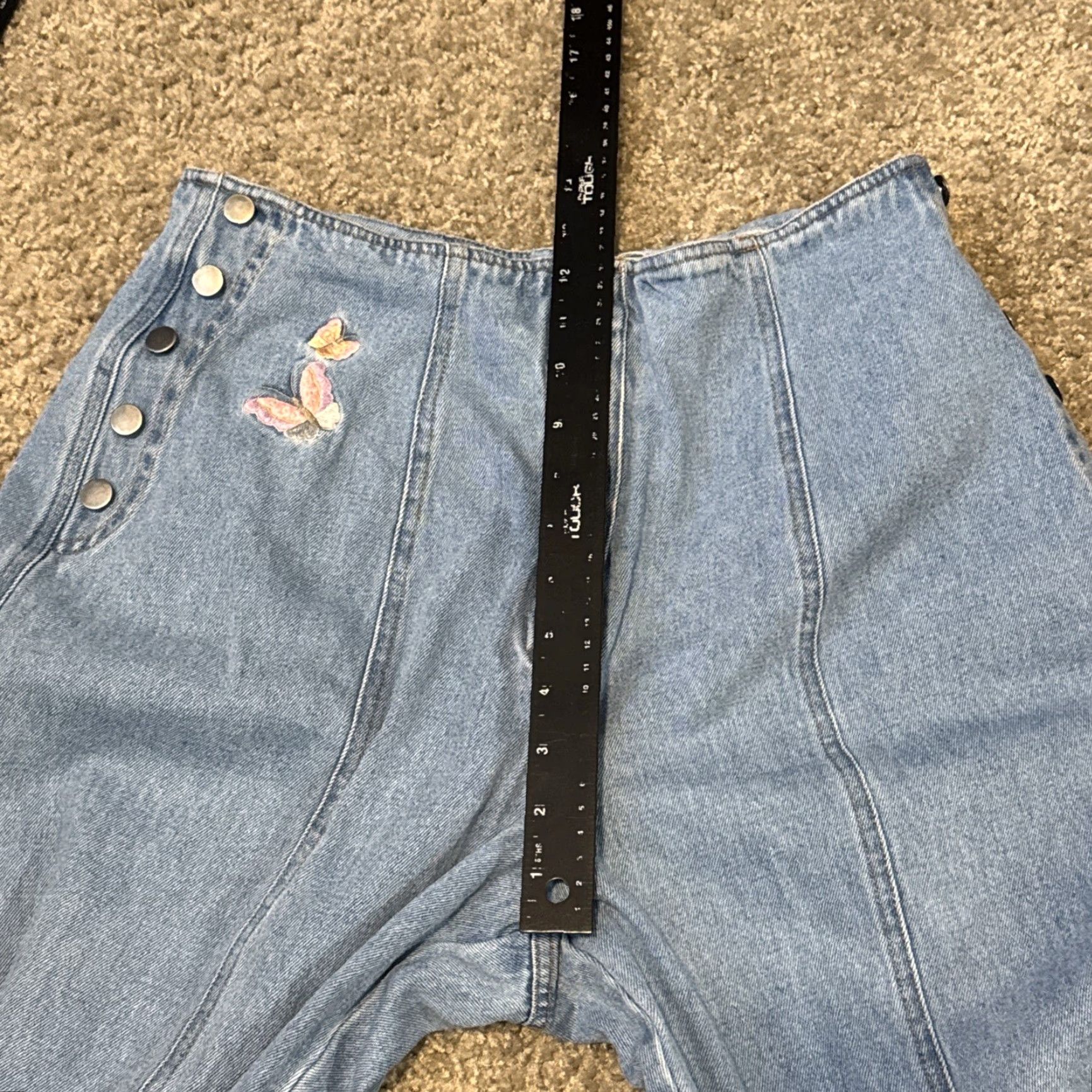 Vintage VINTAGE 80s Butterfly Embroidered Together! Brand Women’s Jeans Straight Blue 30x30 Womens Size 36" / US 14 / IT 50 - 7 Thumbnail