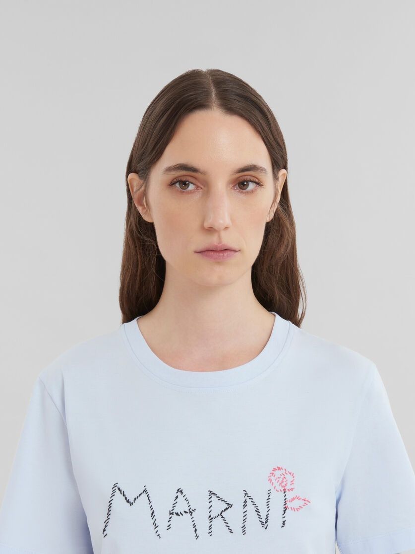 Marni o1f1d3z0625 T-Shirt in Light Blue Size XS / US 0-2 / IT 36-38 - 4 Thumbnail