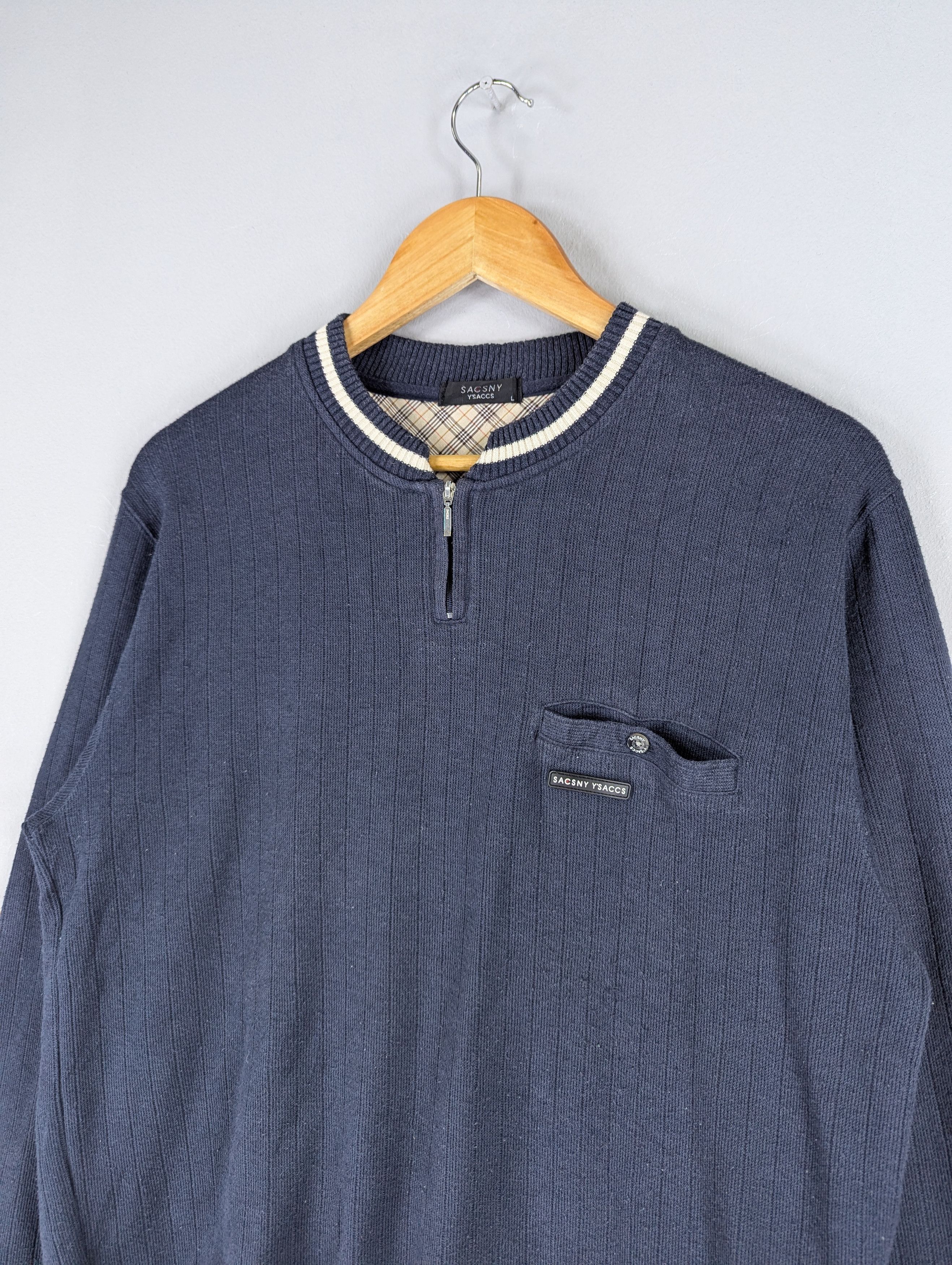 Yohji Yamamoto Vintage Sacsny Y'saccs Yohji Yamamoto Halfzip Sweatshirt Size US M / EU 48-50 / 2 - 6 Thumbnail