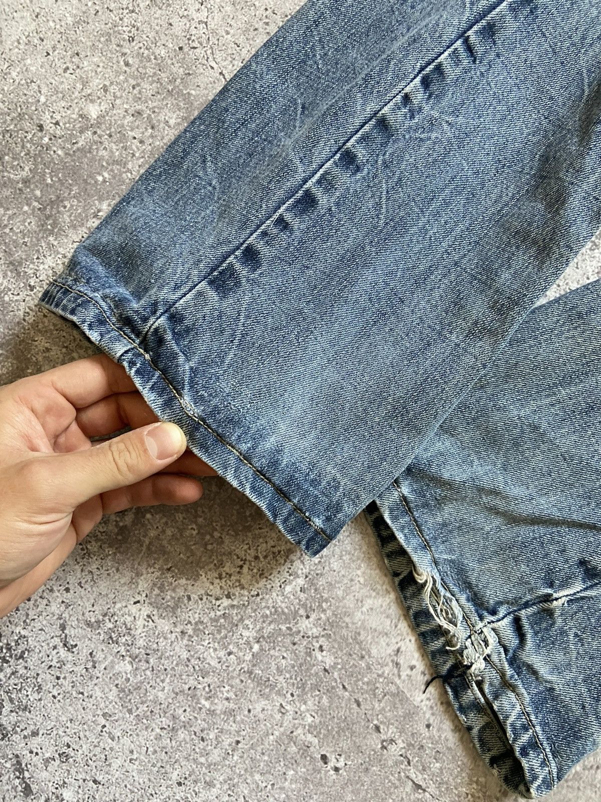 Japanese Brand Marithe Francois Girbaud Jeans Faded Blue Denim Size US 30 / EU 46 - 8 Thumbnail