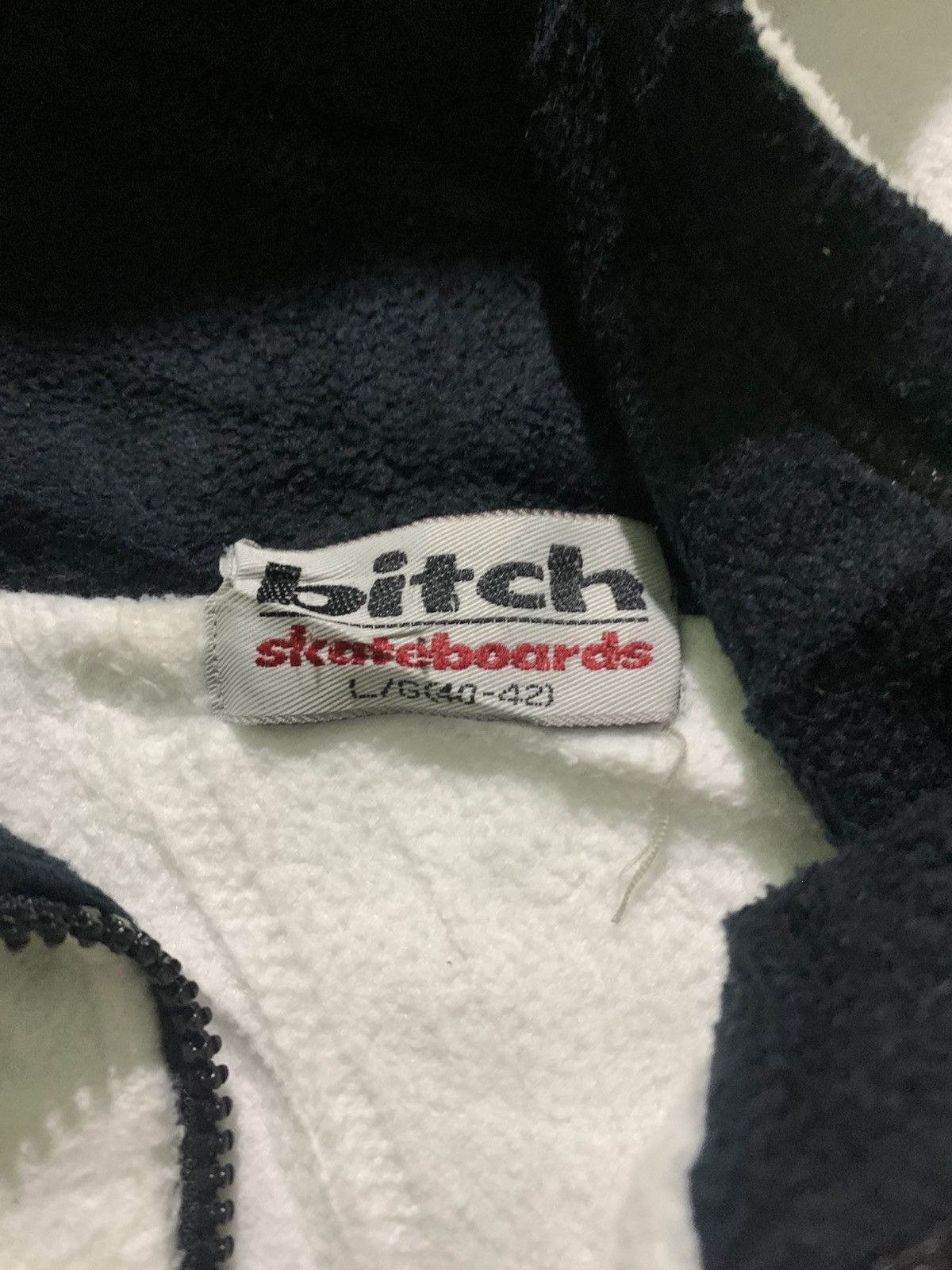 Vintage Vintage 1990s Bitch Skateboards Hoodie Size US XL / EU 56 / 4 - 5 Thumbnail
