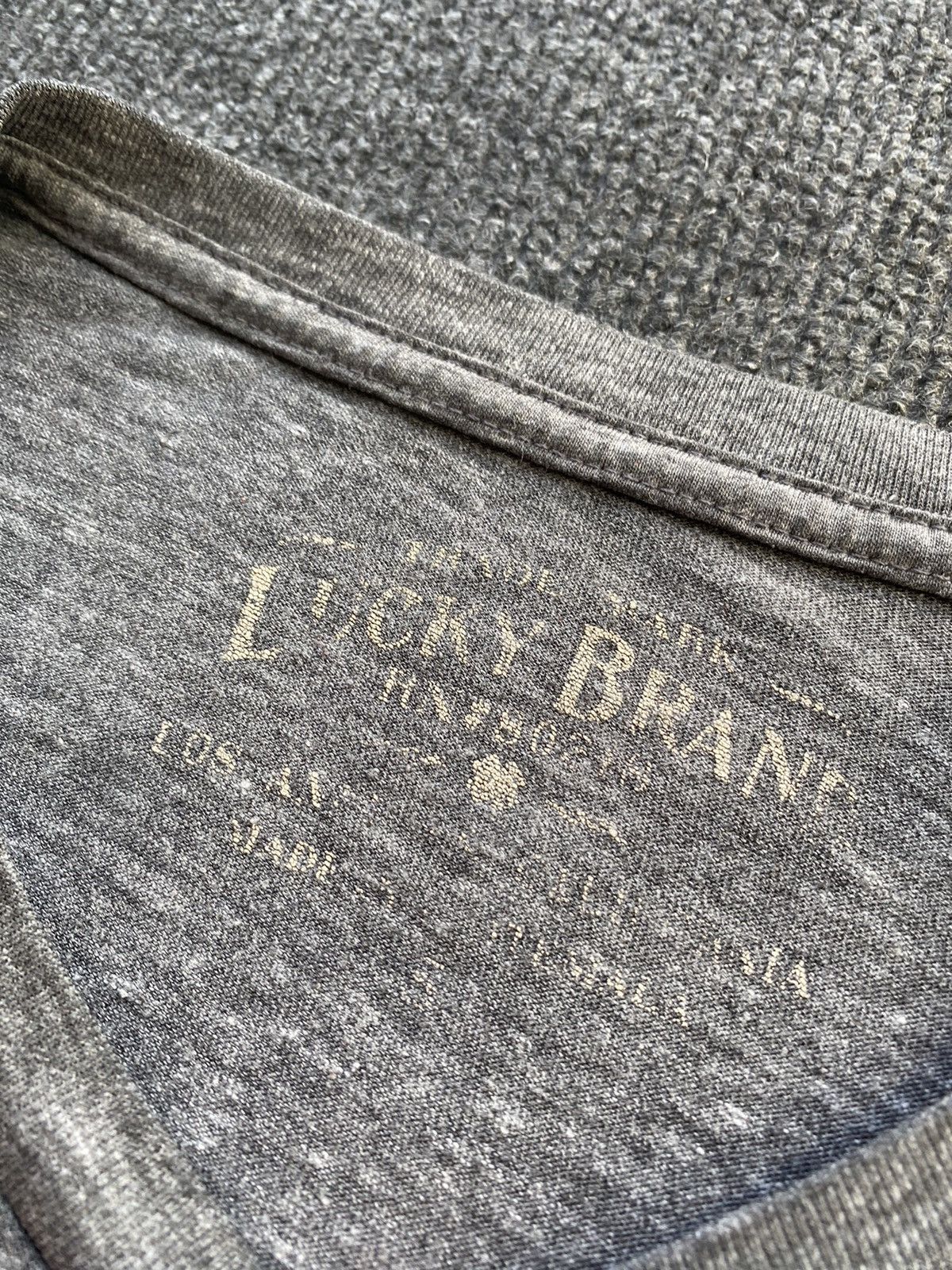 Lucky Brand 🔥Cowboy Western Vntg Lucky Brand tee gray mens s finger logo Size US S / EU 44-46 / 1 - 3 Thumbnail