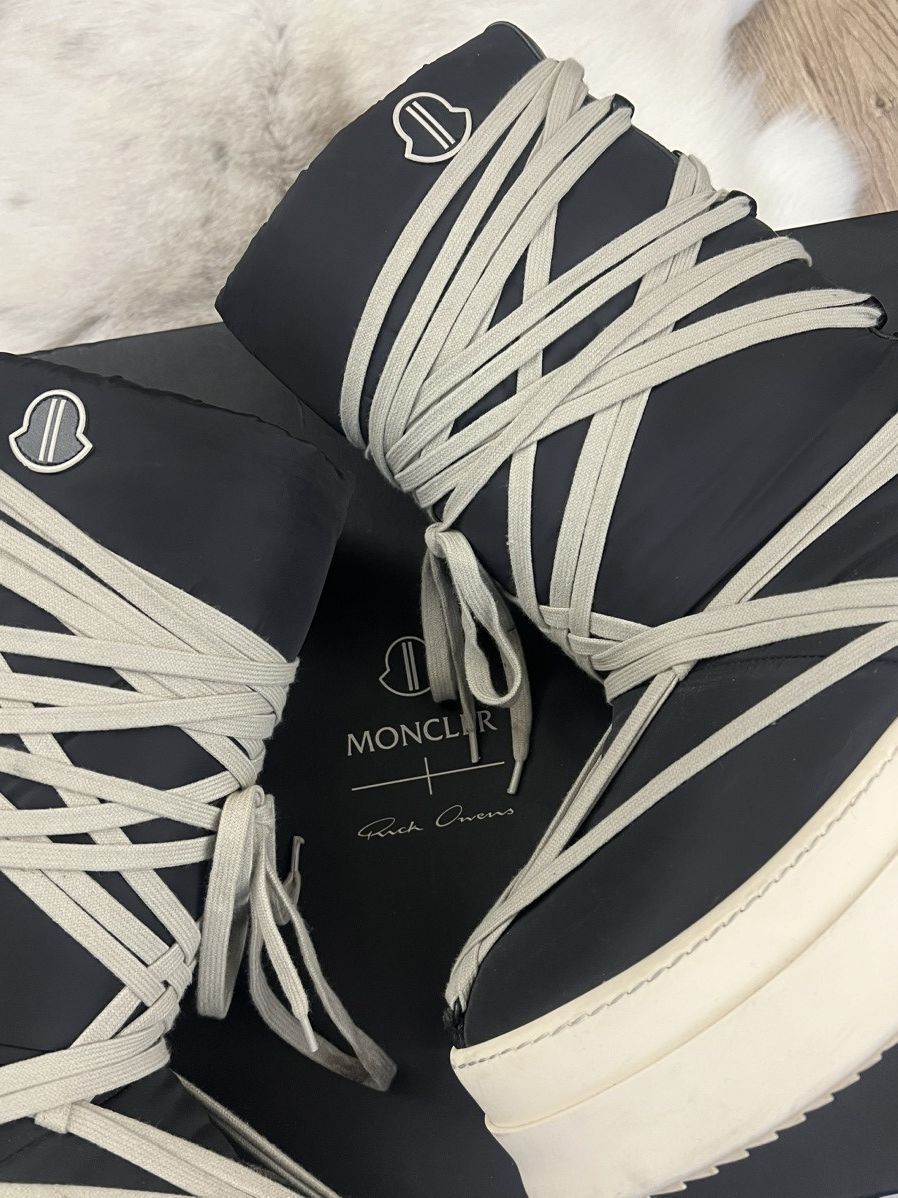 Moncler × Rick Owens 🚨Rick Owens Bigrocks Boot Moncler Black Size US 9 / EU 42 - 2 Thumbnail