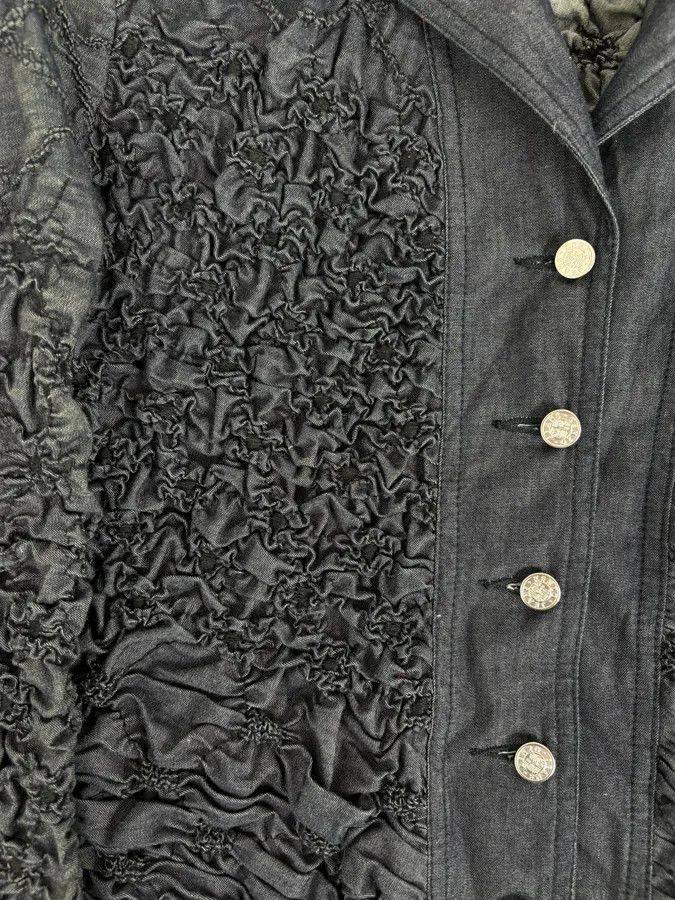 Kenzo Kenzo Navy Deconstructed Pleats Abstract Denim Jacket Size S / US 4 / IT 40 - 7 Thumbnail