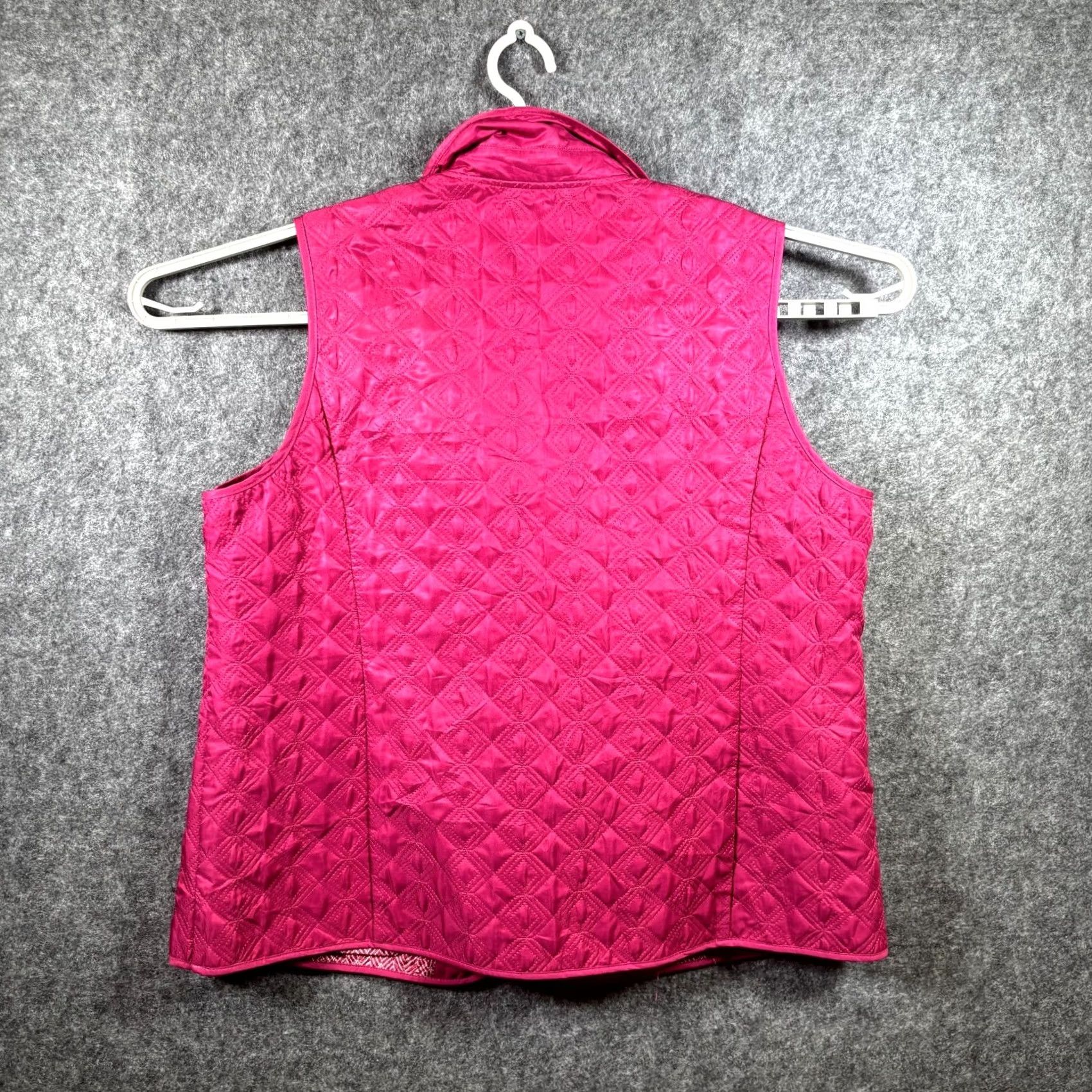 Pinko CJ Banks Quilted Vest Women's M Pink Polyester Casual Stand-Up Collar Full-Zip Size M / US 6-8 / IT 42-44 - 4 Thumbnail