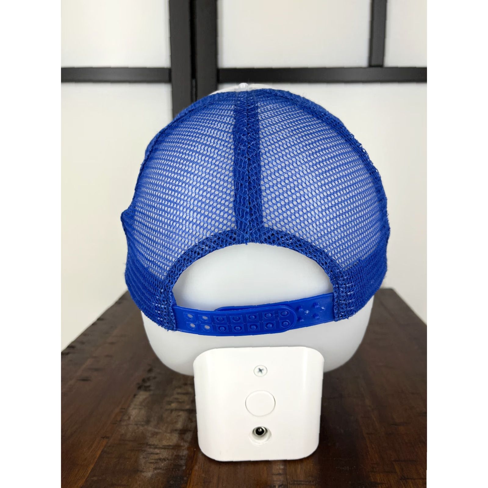 Vintage Snap Back Hat One Size Blue Trucker Polyester Outdoors Adult Size ONE SIZE - 6 Thumbnail