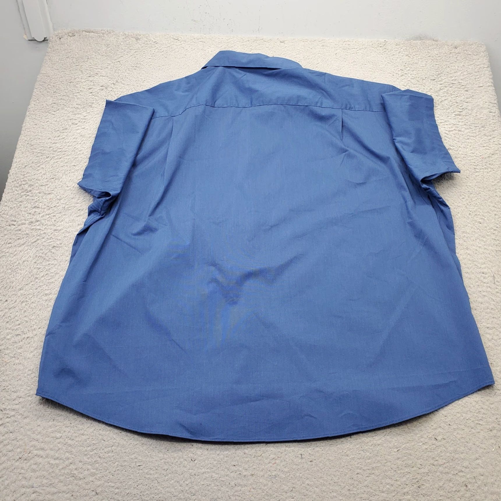 Van Heusen Van Heusen Shirt Mens 3XL Blue Regular Fit Button Up Wrinkle Free Stain Shield Size US XXL / EU 58 / 5 - 2 Thumbnail