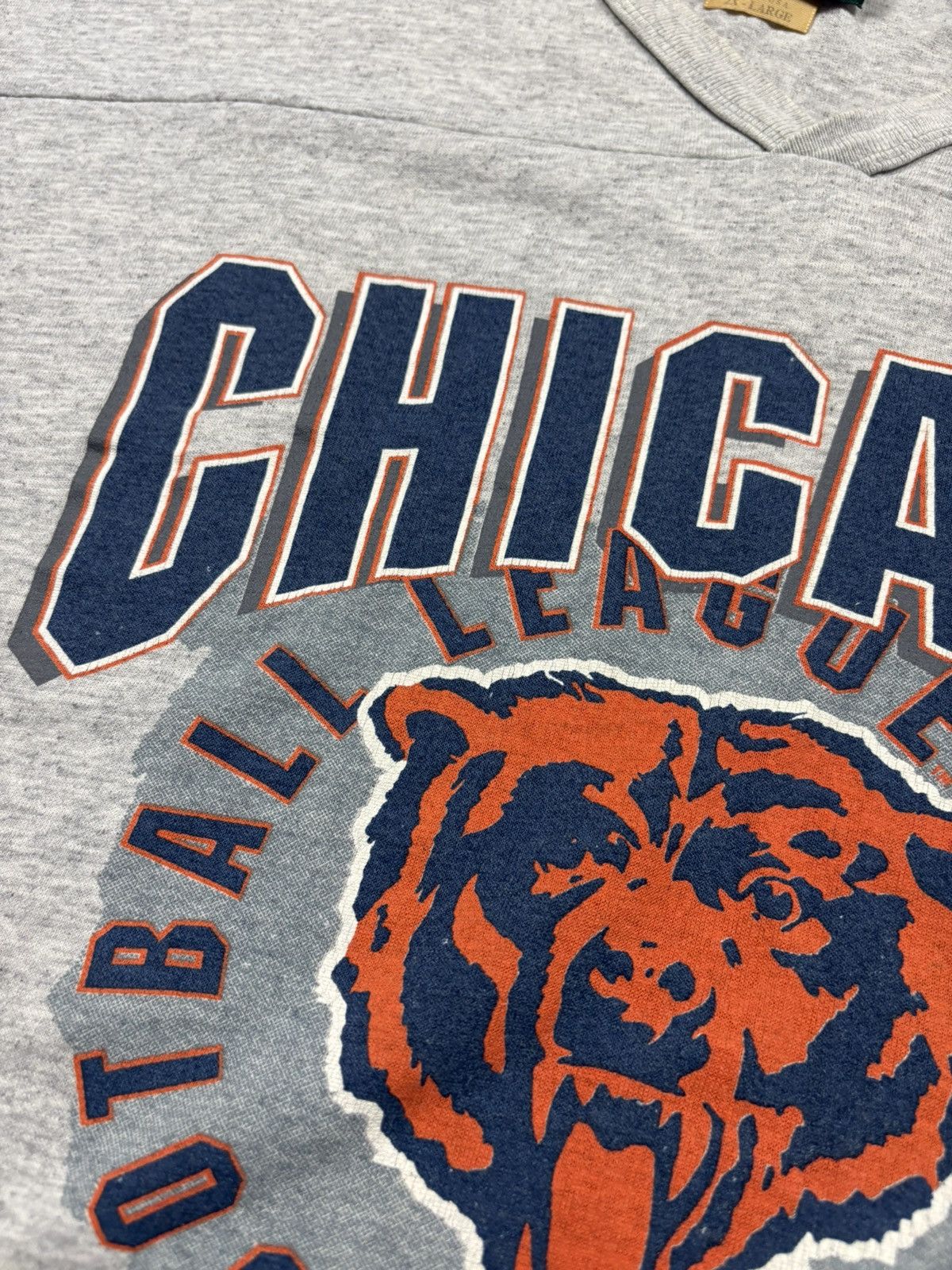 NFL 1992 Chicago Bears Jostens NFL V-Neck Tee Vintage 90s USA Size US XXL / EU 58 / 5 - 7 Thumbnail