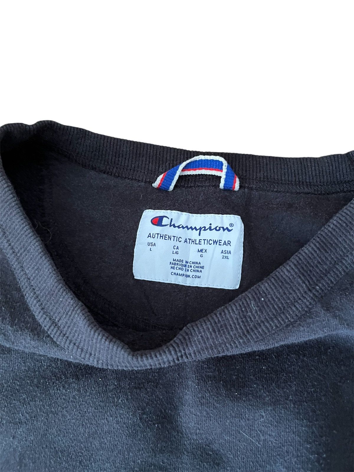Champion Washed Black Vintage Champion Boxy Crewneck Size US L / EU 52-54 / 3 - 6 Thumbnail