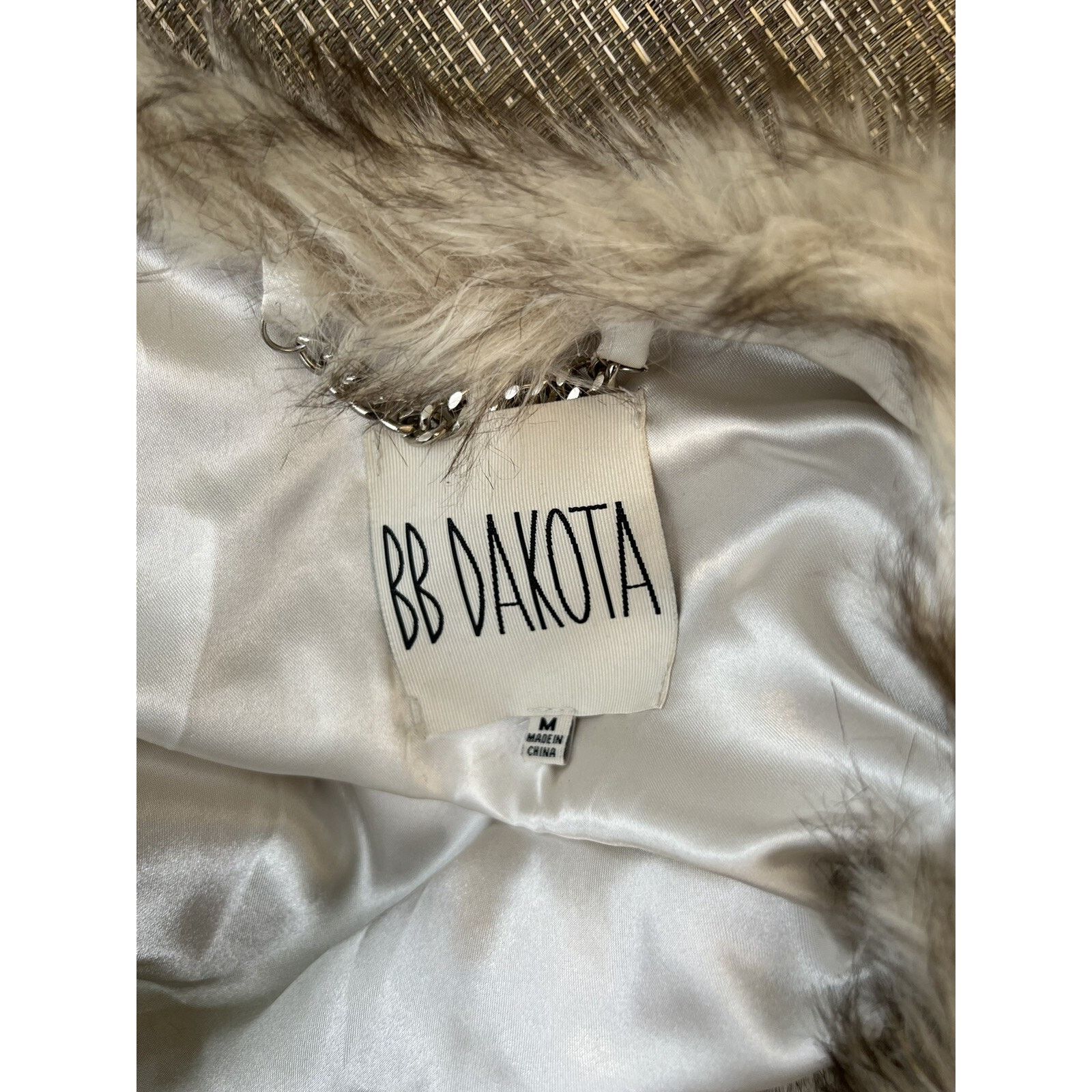 BB Dakota BB Dakota Women's Vest Faux Fur Sleeveless Jacket A000222 Size M / US 6-8 / IT 42-44 - 6 Thumbnail