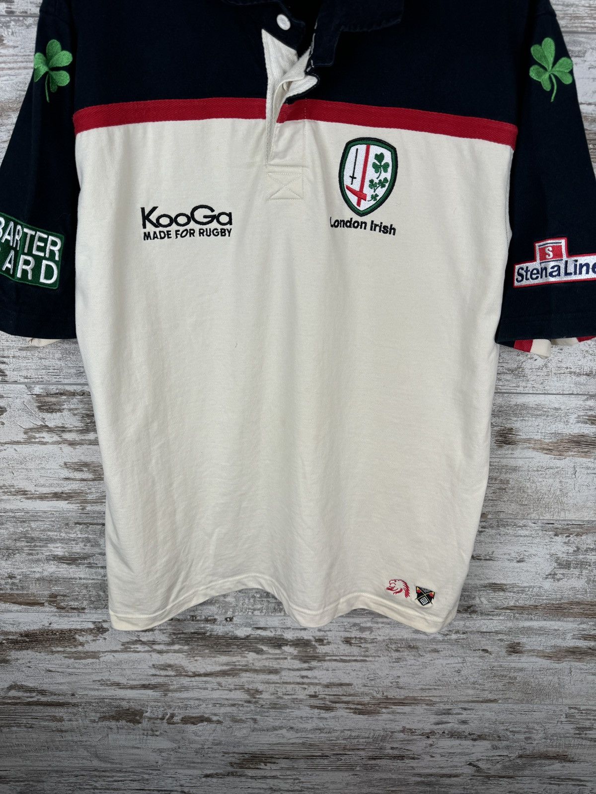 Vintage Mens Vintage KooGa London Irish rugby polos T-shirt Size US L / EU 52-54 / 3 - 4 Thumbnail