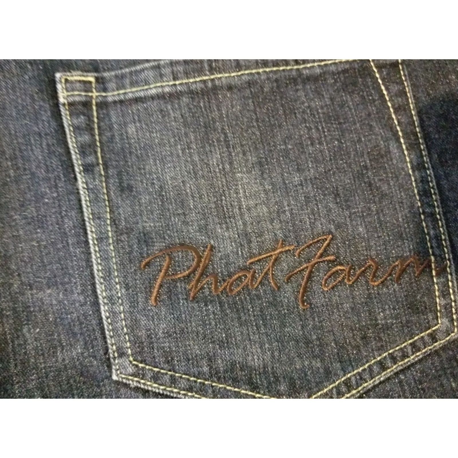 Phat Farm VINTAGE Phat Farm Jeans Mens 40x33 40x32 Blue Denim 5-Pocket 90s Hip Hop Straight Baggy Relaxed Nile? Size US 40 / EU 56 - 4 Thumbnail