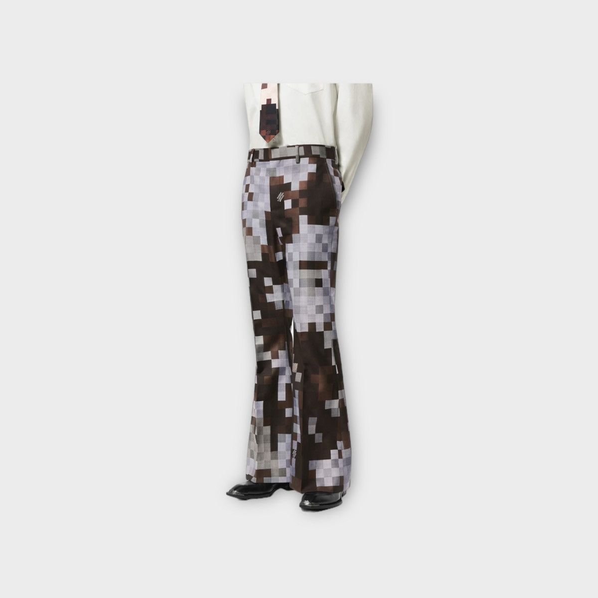 Louis Vuitton Silk And Wool Blend Tailored Flared Trousers Size US 34 / EU 50 - 2 Thumbnail