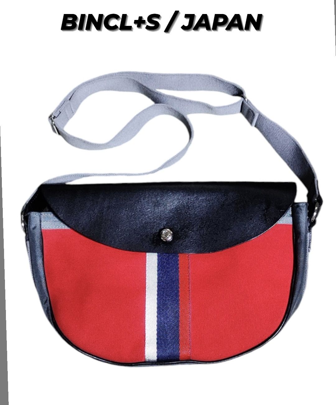 Japanese Brand BINCL+S / Japan Leather X Canvas Shoulder bag pouch Size ONE SIZE - 1 Thumbnail