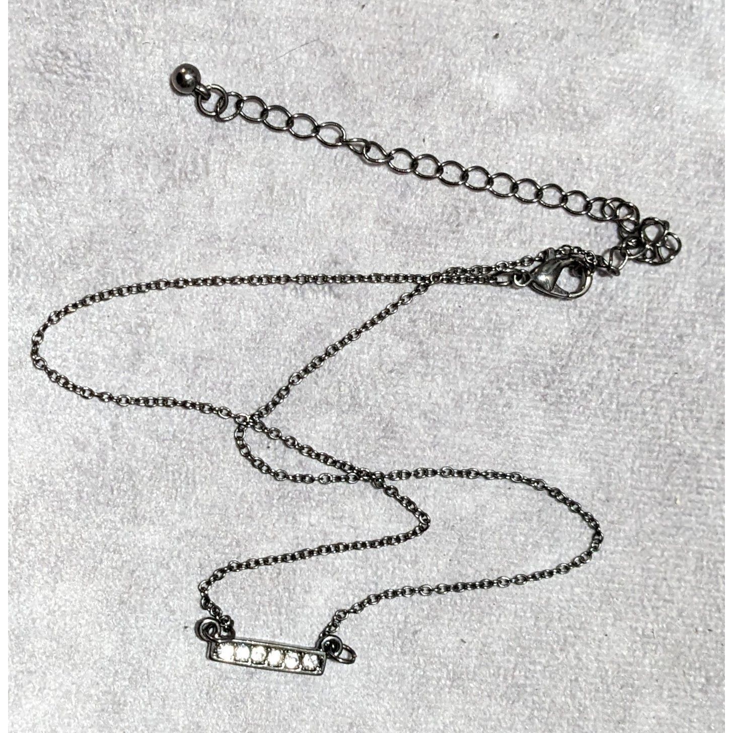 Other Minimalist Rhinestone Bar Pendant Necklace Size ONE SIZE - 8 Thumbnail
