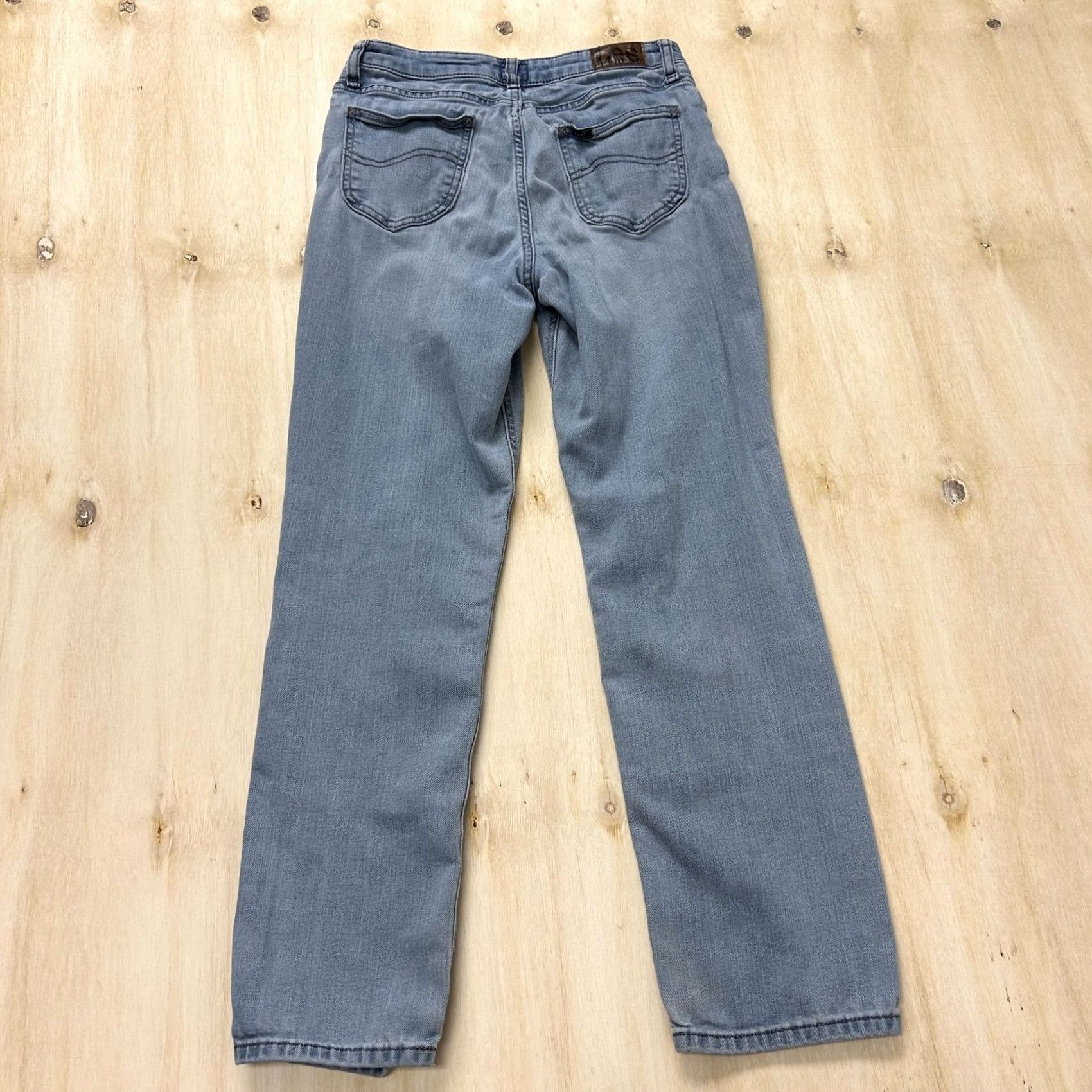 Lee Lee Jeans Womens 28x28 Light Wash Blue Mid Rise Straight Regular Denim Pants Size 28" / US 6 / IT 42 - 5 Thumbnail