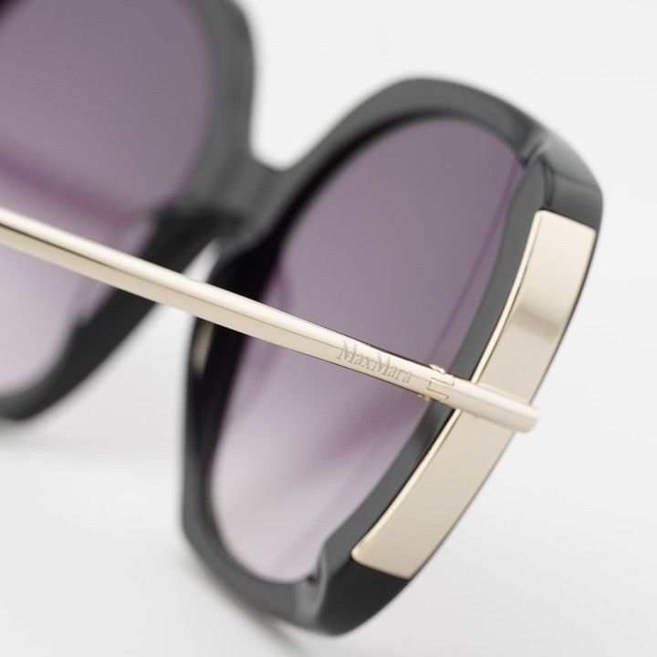 Max Mara Max Mara MALIBU9 MM0079 01B Sunglasses Black Butterfly Frame Size ONE SIZE - 6 Thumbnail