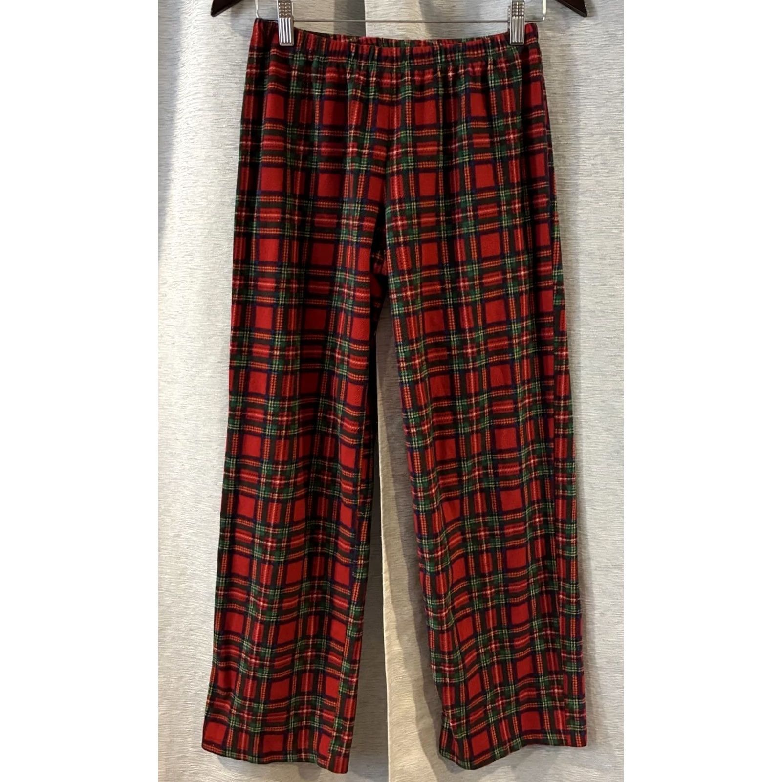 Ralph Lauren Lauren Ralph Lauren Pajama Set Womens Size S Red Tartan Plaid FLANNEL Pajama Top Pants Size ONE SIZE - 7 Thumbnail