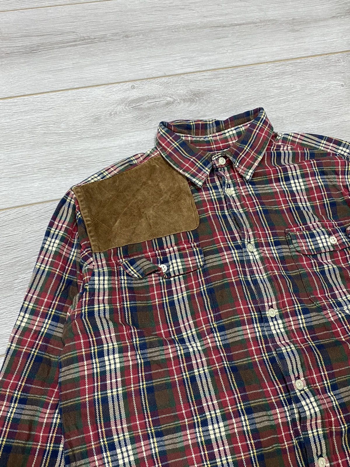 Polo Ralph Lauren POLO Ralph Lauren vintage check leather shirt buttons Size US M / EU 48-50 / 2 - 2 Thumbnail