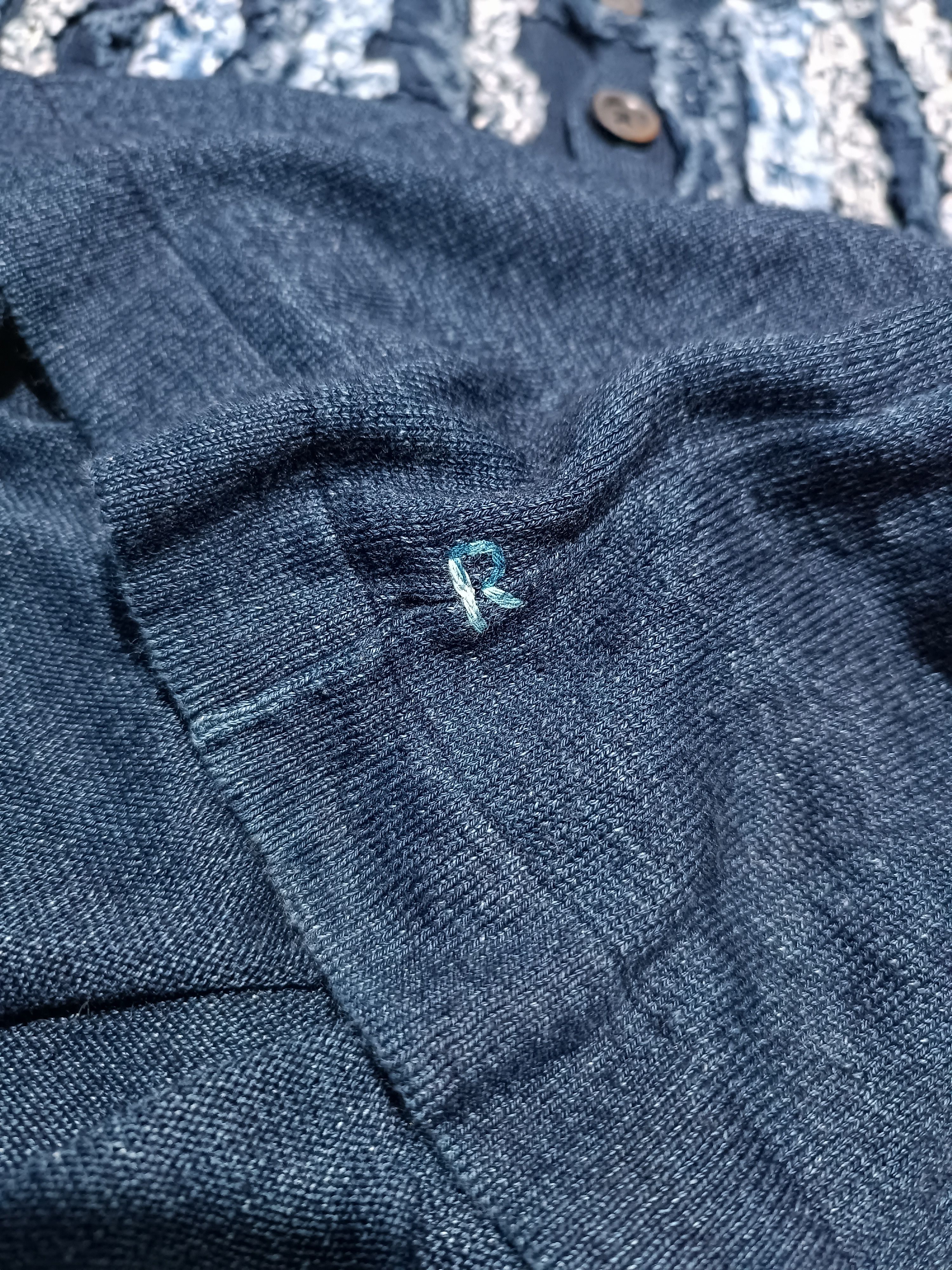 45rpm 45rpm Indigo Dyed Cotton Knit Cardigan Denim Cut Size M / US 6-8 / IT 42-44 - 9 Thumbnail