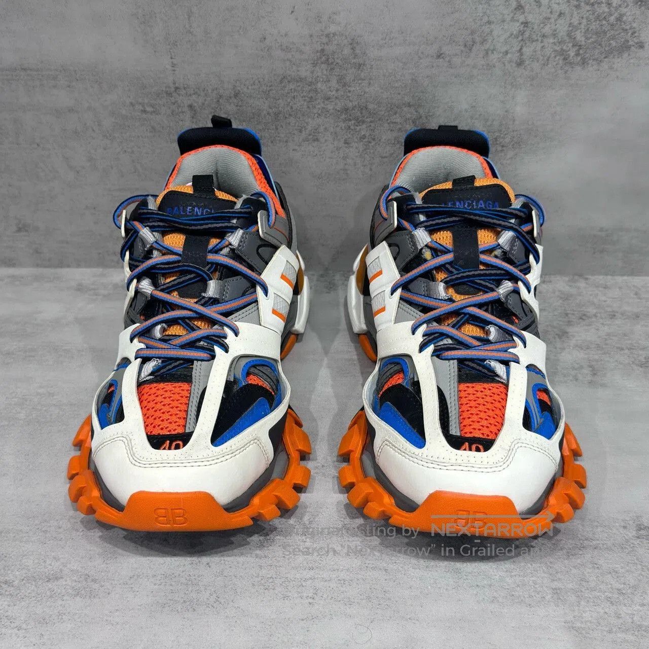 Balenciaga Balenciaga Track Sneakers in White Blue Orange. Size US 7 / EU 40 - 4 Thumbnail