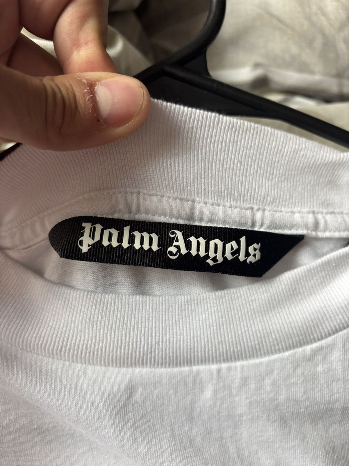 Palm Angels White spray tee Size US M / EU 48-50 / 2 - 4 Thumbnail
