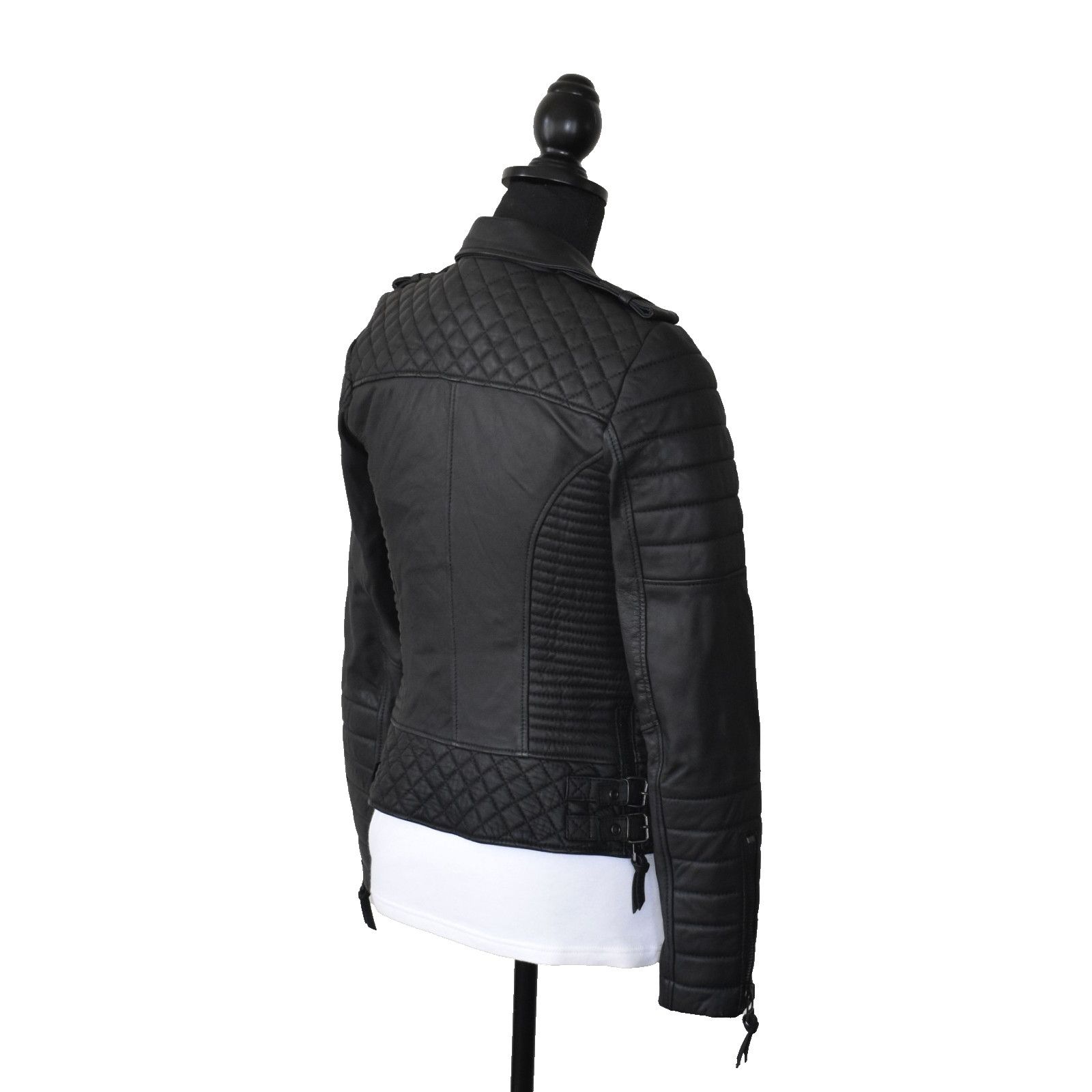 Boda Skins BODA SKINS Kay Michaels Sheep Leather Biker Jacket Size 2 Size XS / US 0-2 / IT 36-38 - 4 Thumbnail