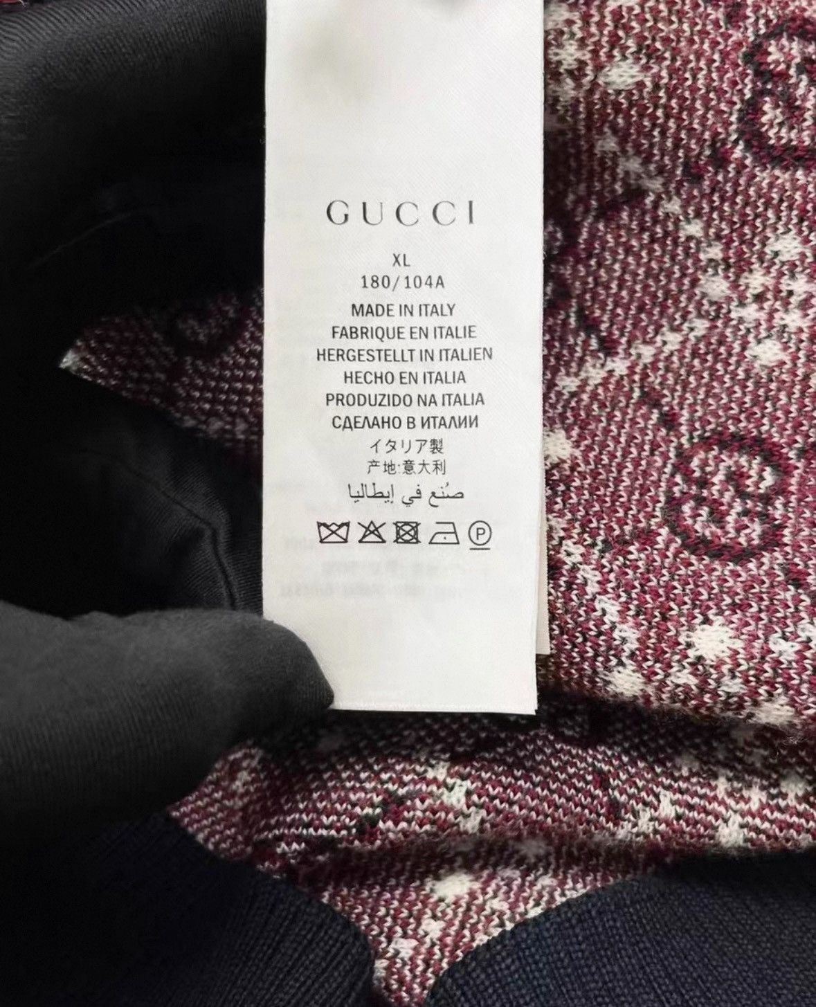 Gucci Gucci Full print logo knitted xl size dark collar sweater 2 Size US XL / EU 56 / 4 - 4 Thumbnail